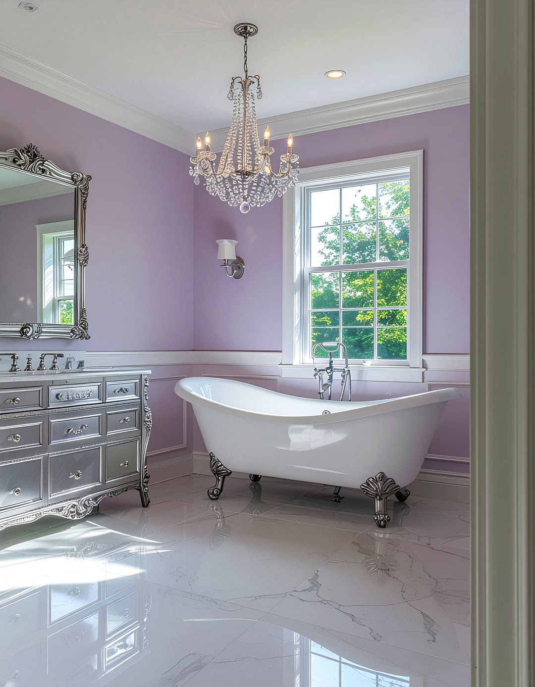 Crystal Bathroom Chandelier - 30 bathroom lighting ideas