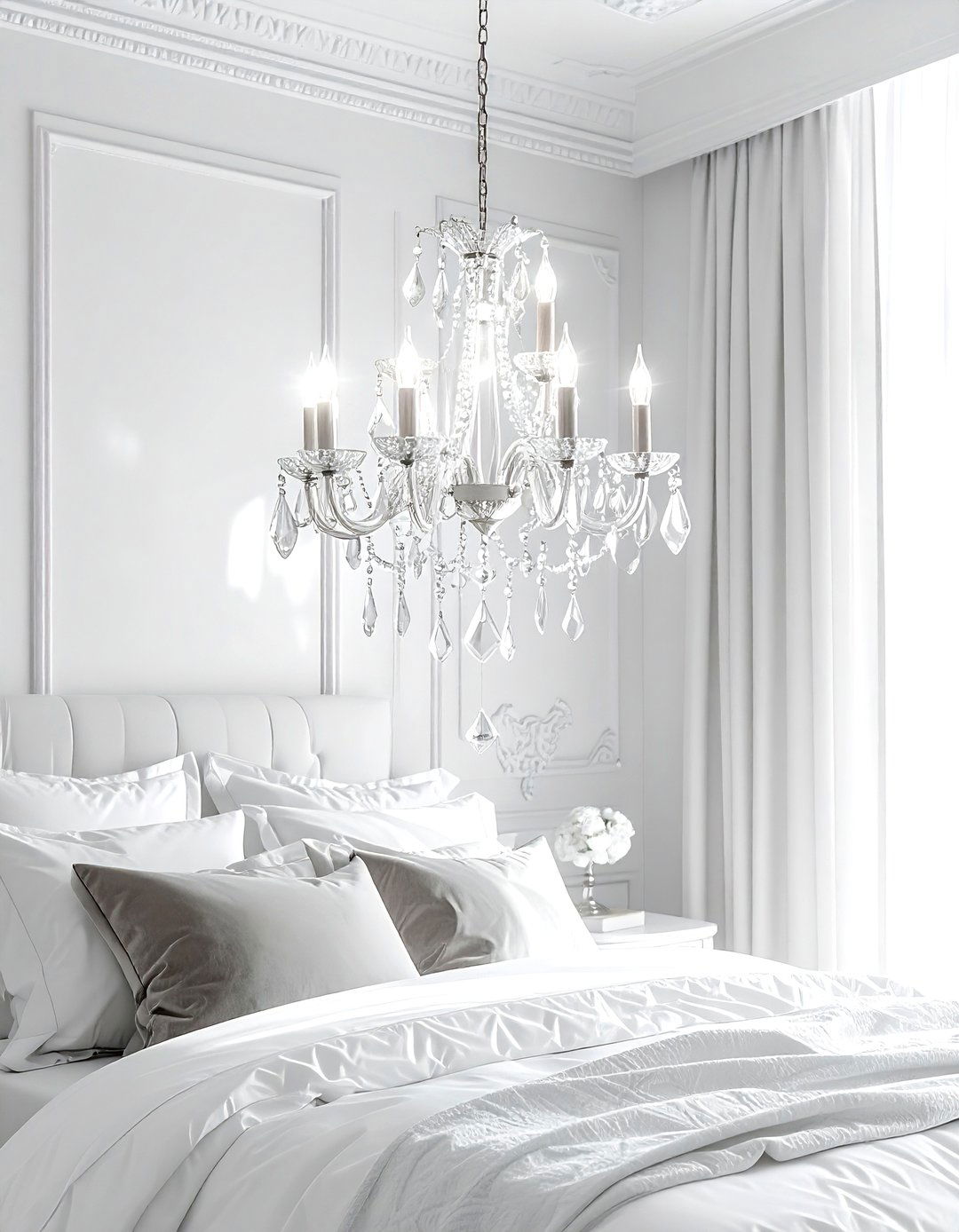 Crystal Chandelier - 30 secondhand bedroom ideas