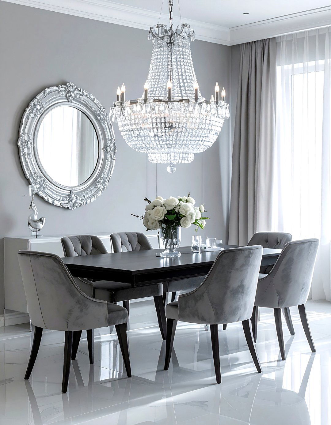 Crystal Chandelier Dining Room - 30 Charleston dining room ideas