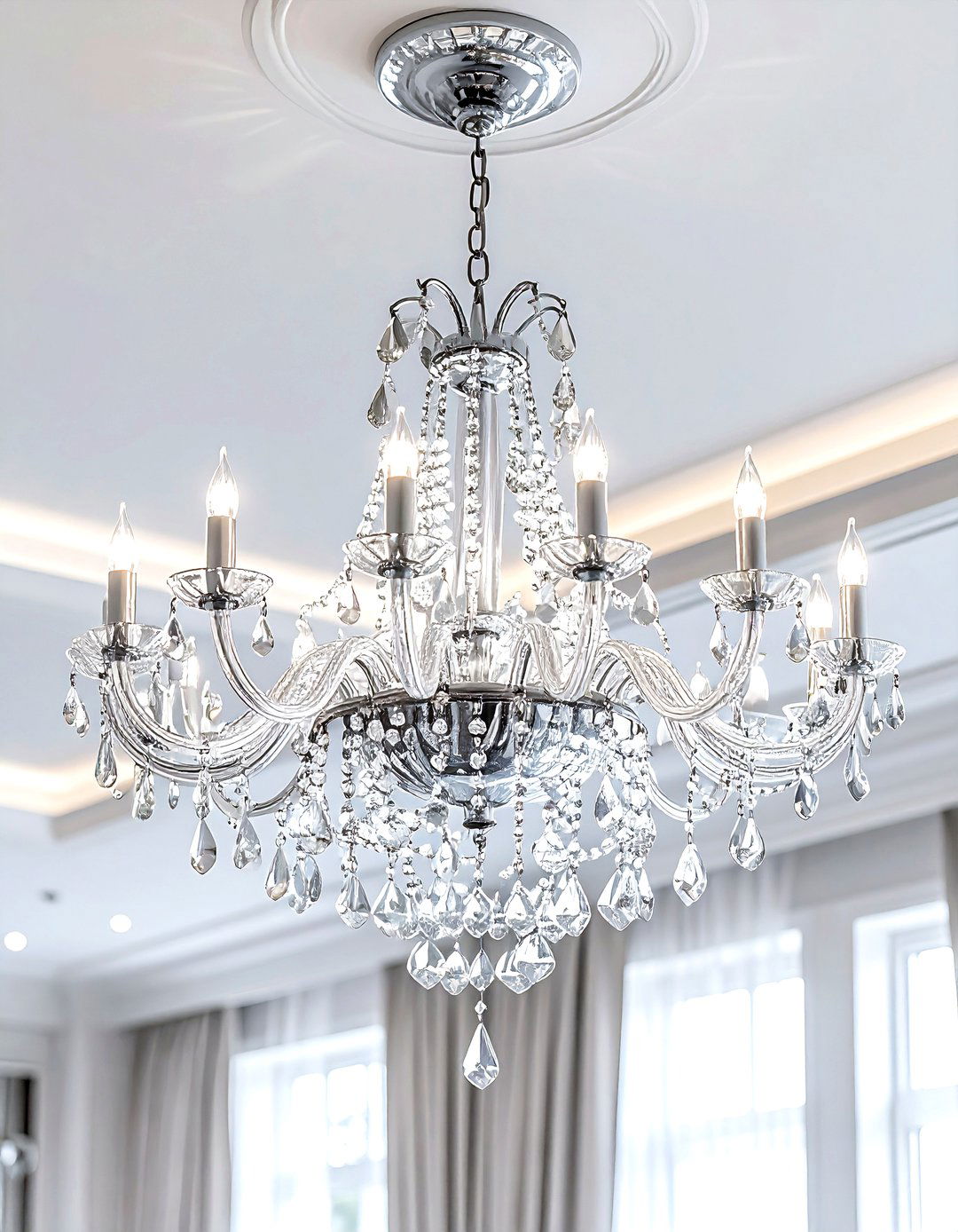 Crystal Chandelier Lighting - 30 living room high end furniture ideas