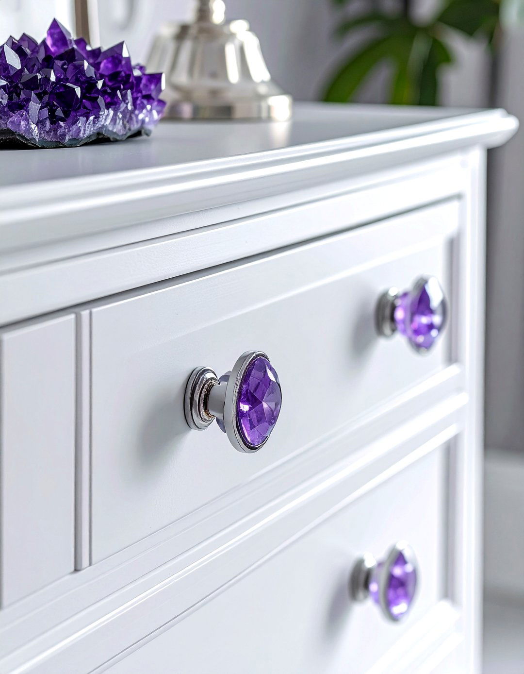 Crystal Drawer Pulls - 30 mineral decor ideas