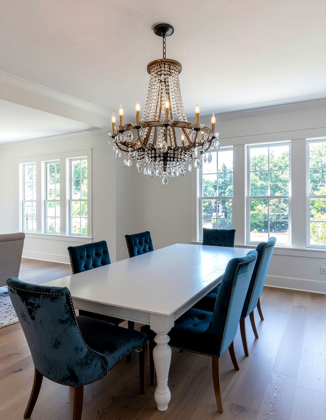 Crystal Farmhouse Chandelier - 30 farmhouse chandelier dining room ideas