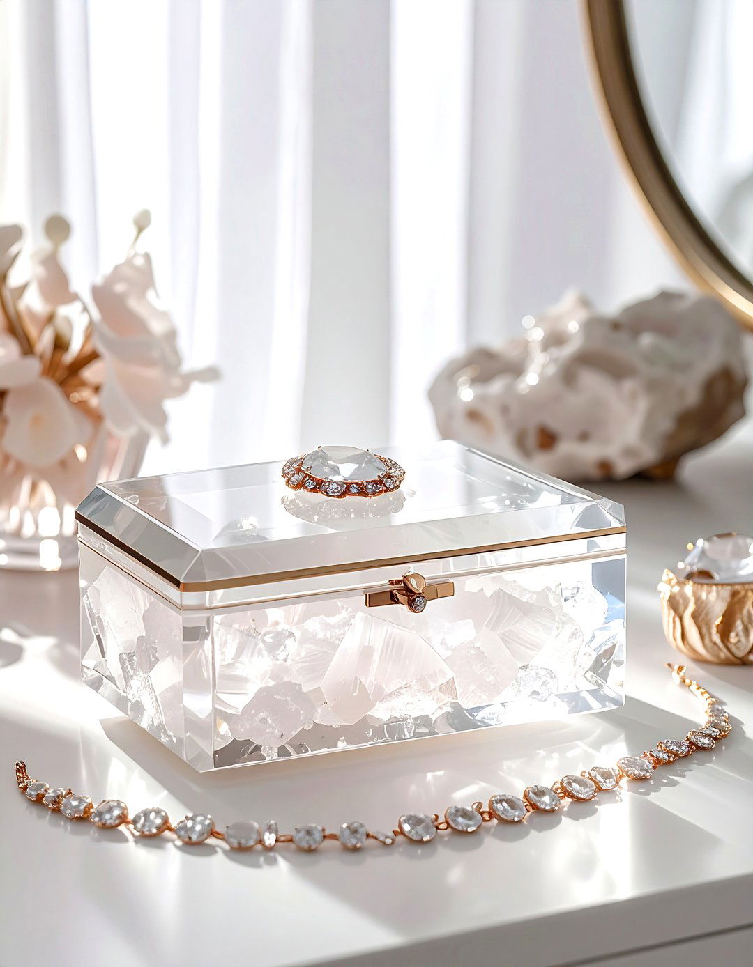Crystal Jewelry Box - 30 geode decor ideas