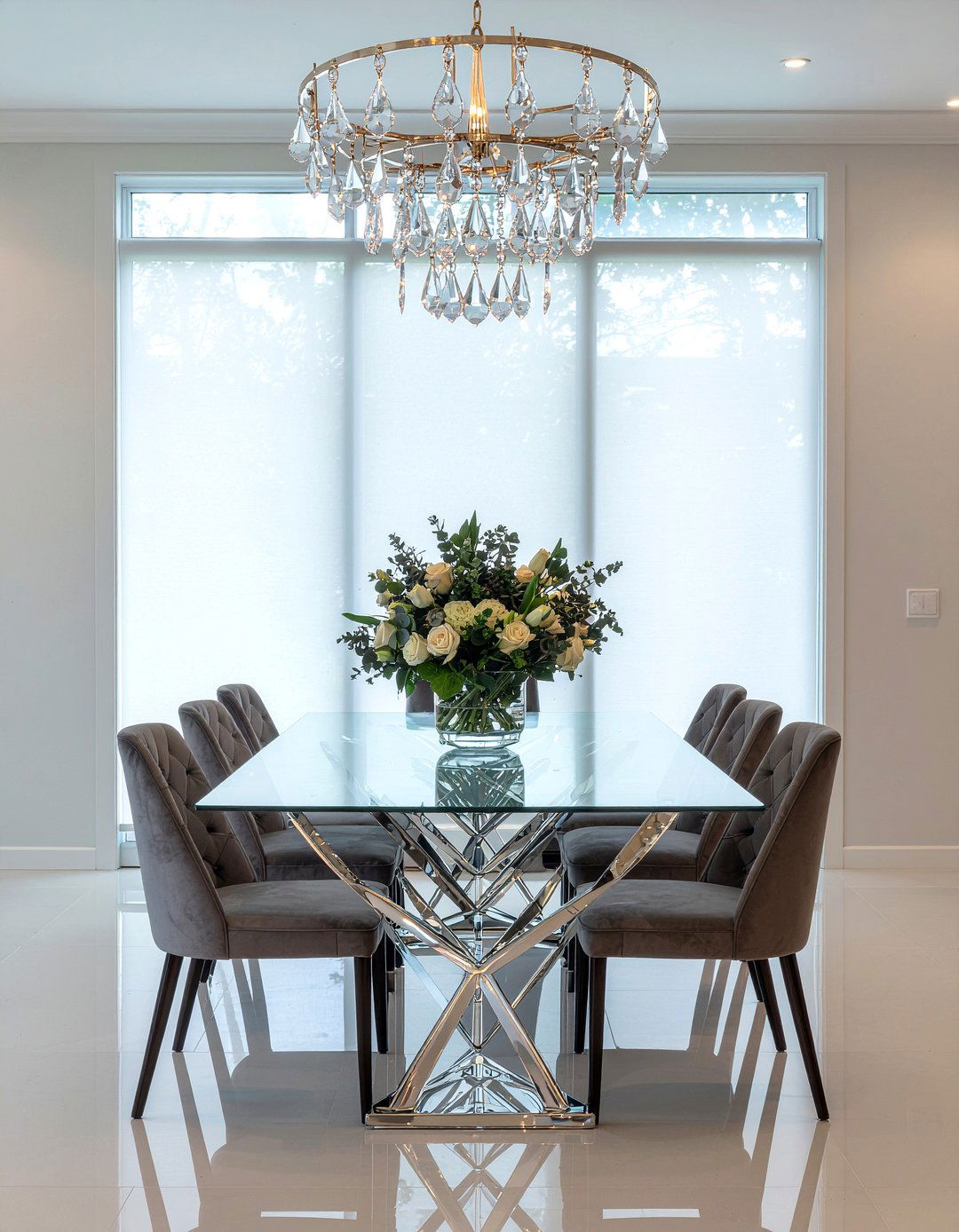 Crystal Teardrop Pendant Lighting - 30 multiple pendant dining room ideas