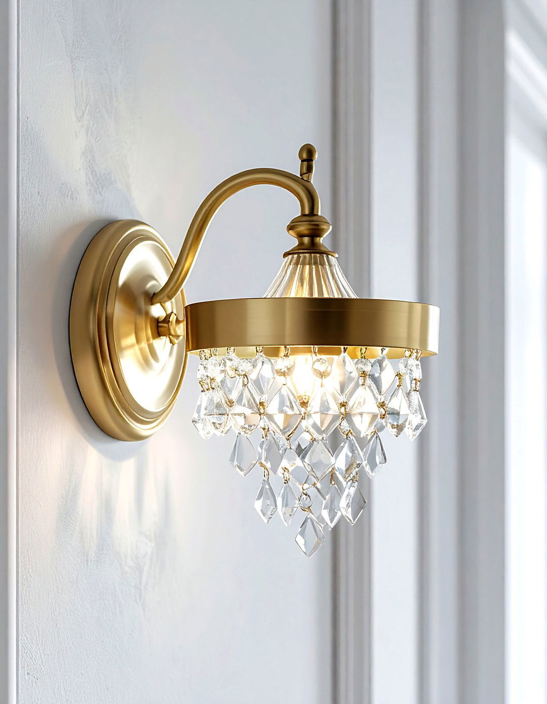 Crystal Wall Sconce - 30 French country decor ideas