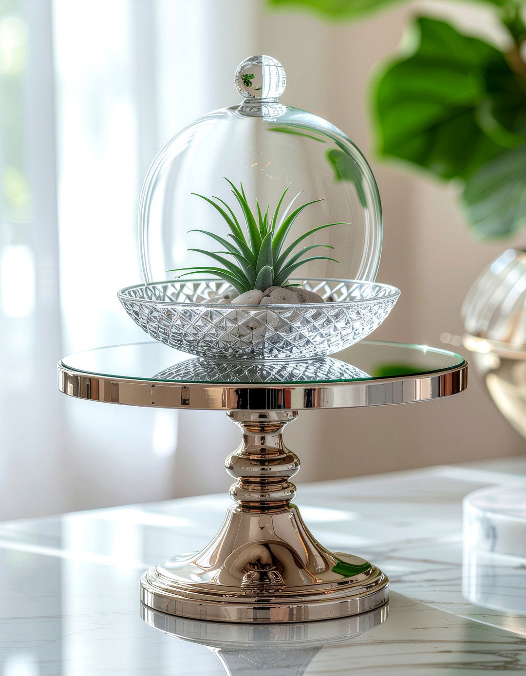 Crystal and glass decor - 30 end table styling ideas