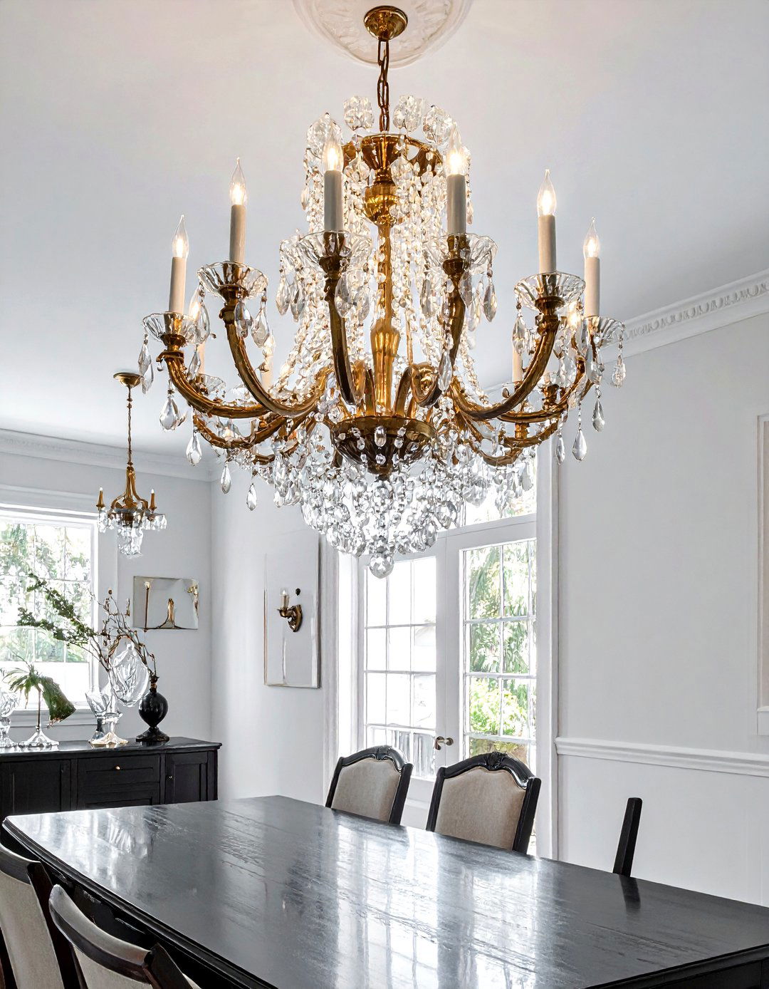 Crystal chandelier - 30 old money decor ideas