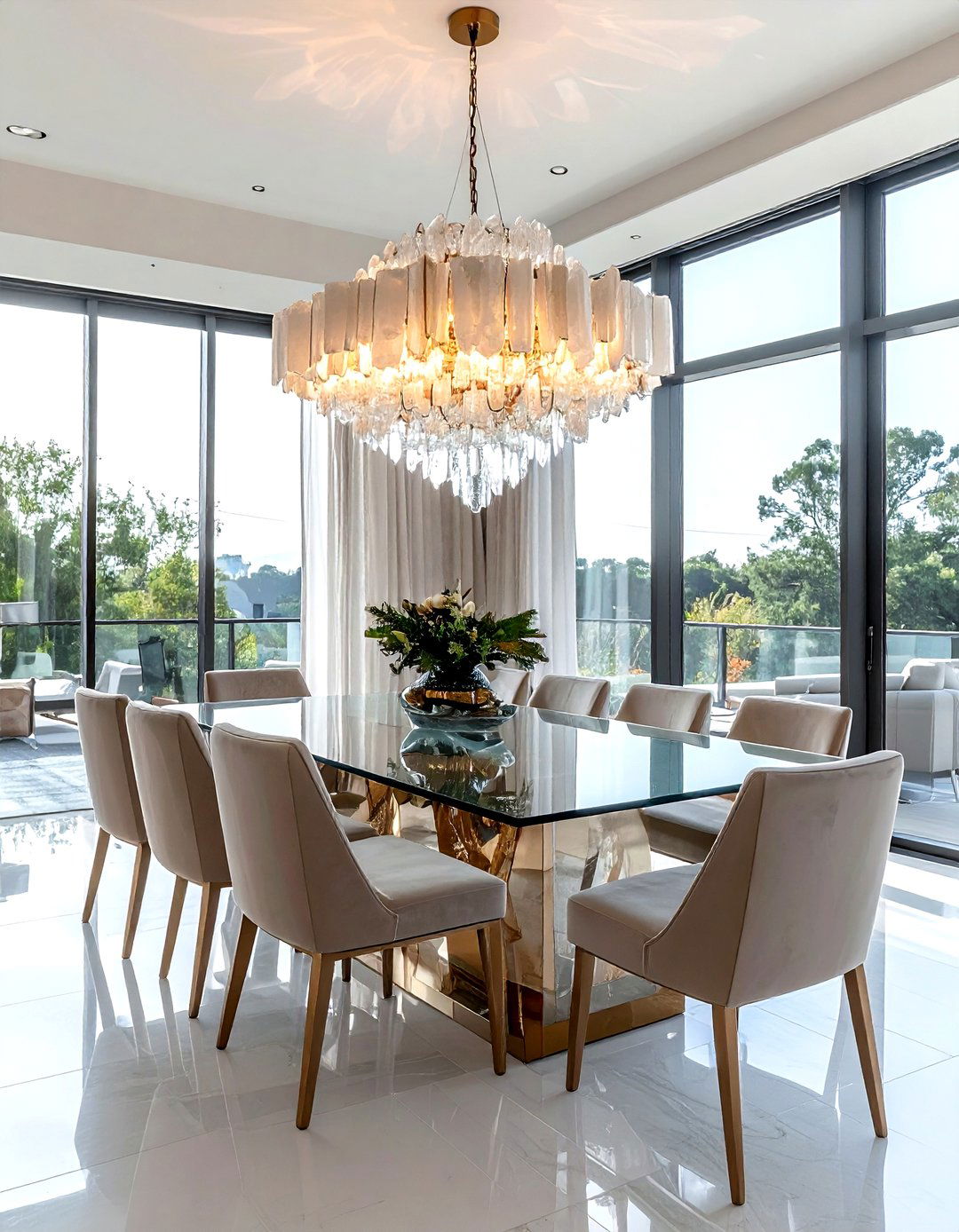 Crystal chandelier dining room - 30 crystal decor ideas