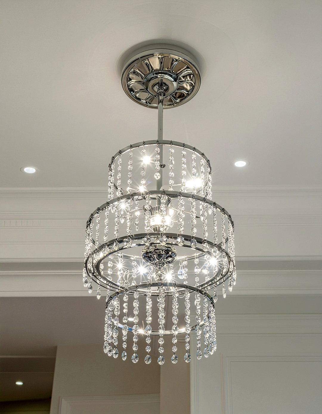 Crystal chandelier lighting - 30 living room Regency furniture ideas