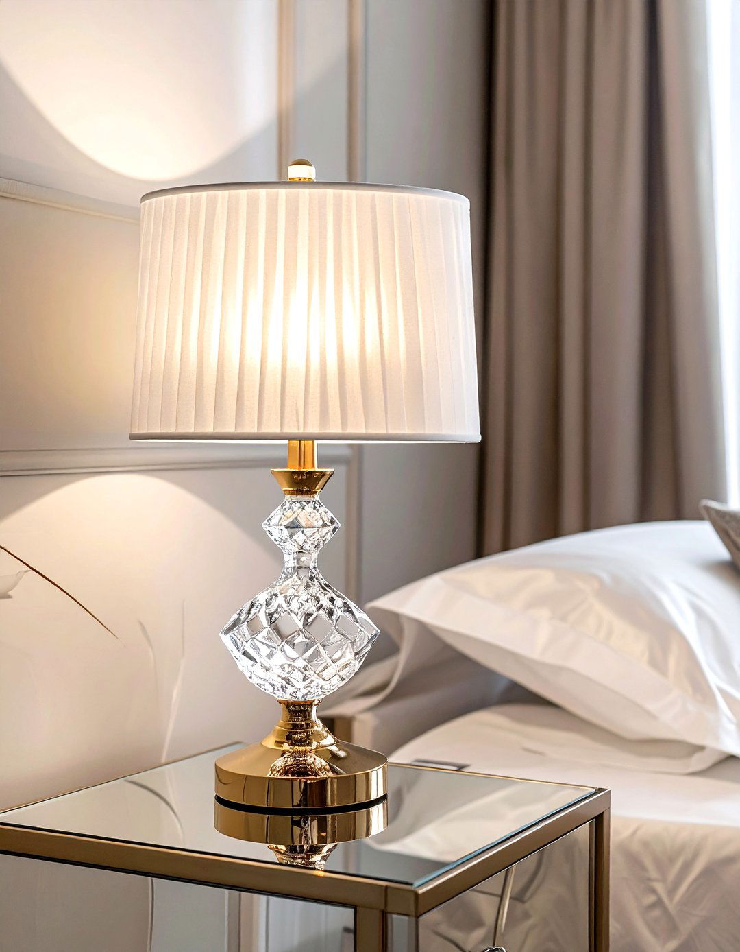 Crystal lamp - 30 glam home decor ideas