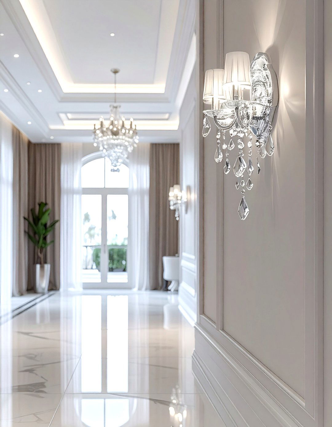 Crystal wall sconce - 30 wall light ideas