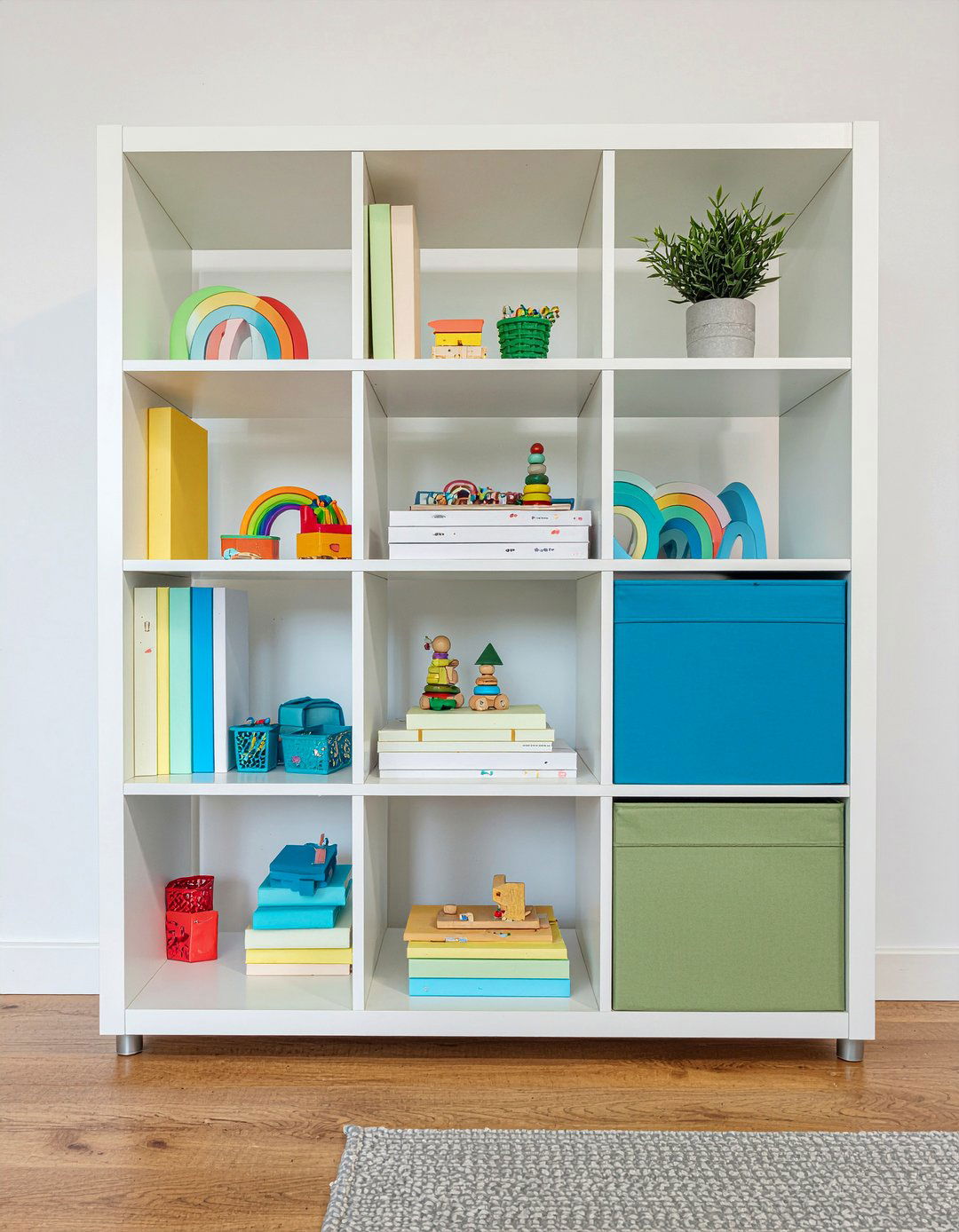 Cubby Bookshelf - 30 bedroom bookshelf ideas