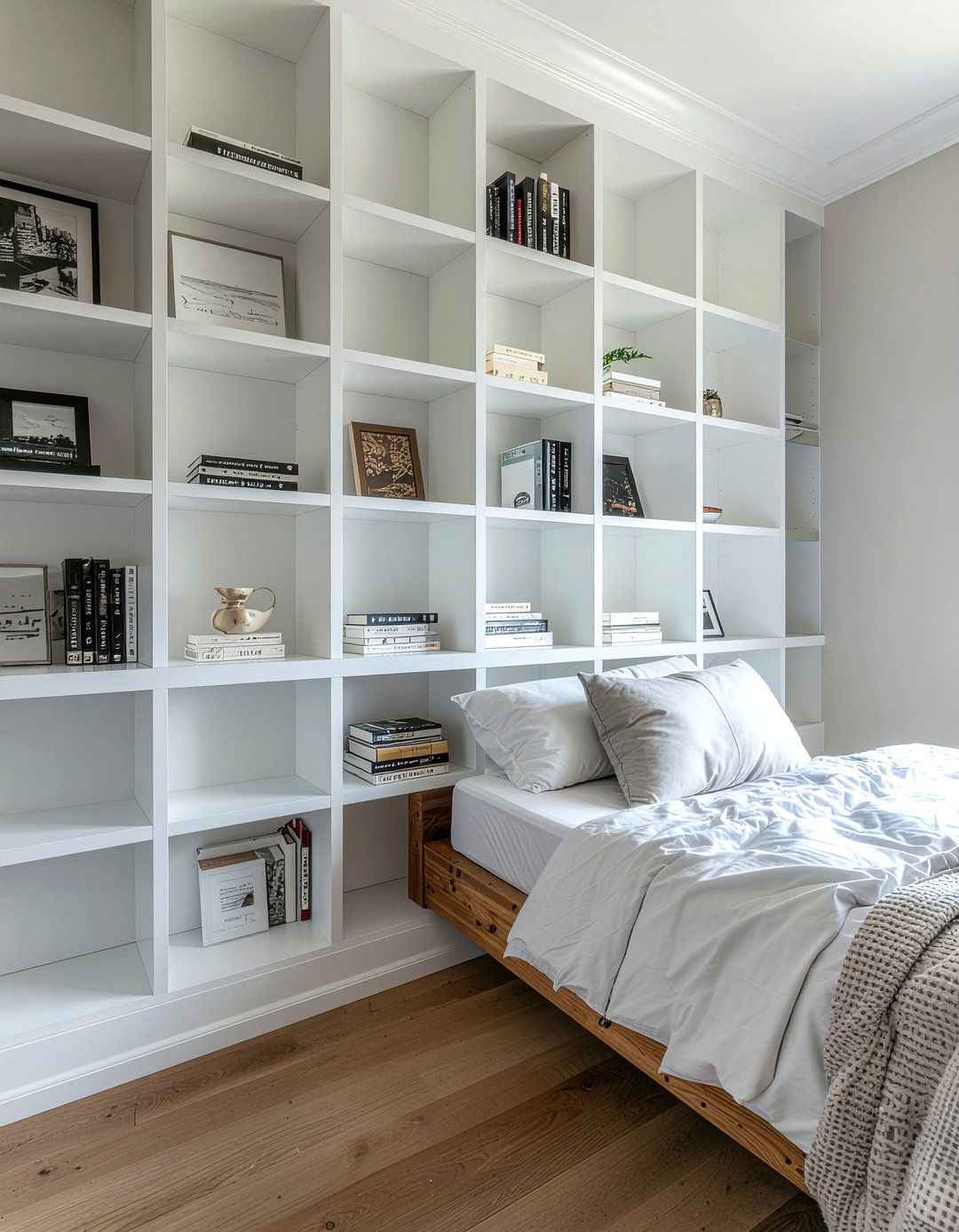 Cubby Wall Shelves - 30 bedroom wall shelving ideas