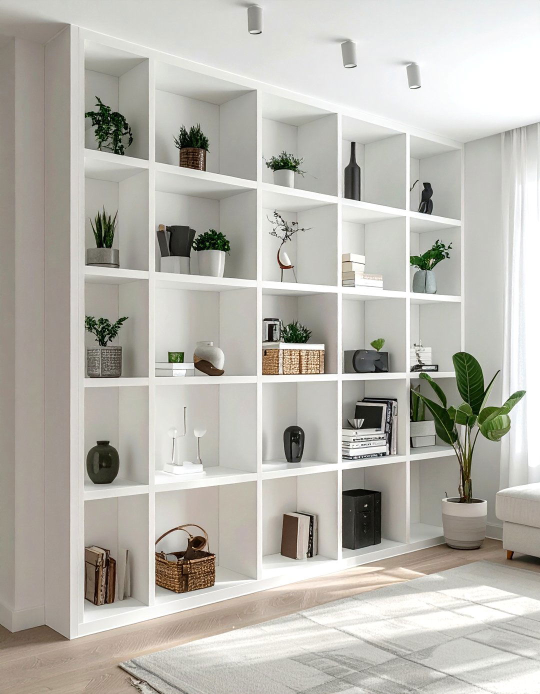 Cubby hole wall storage - 30 living room built-in ideas