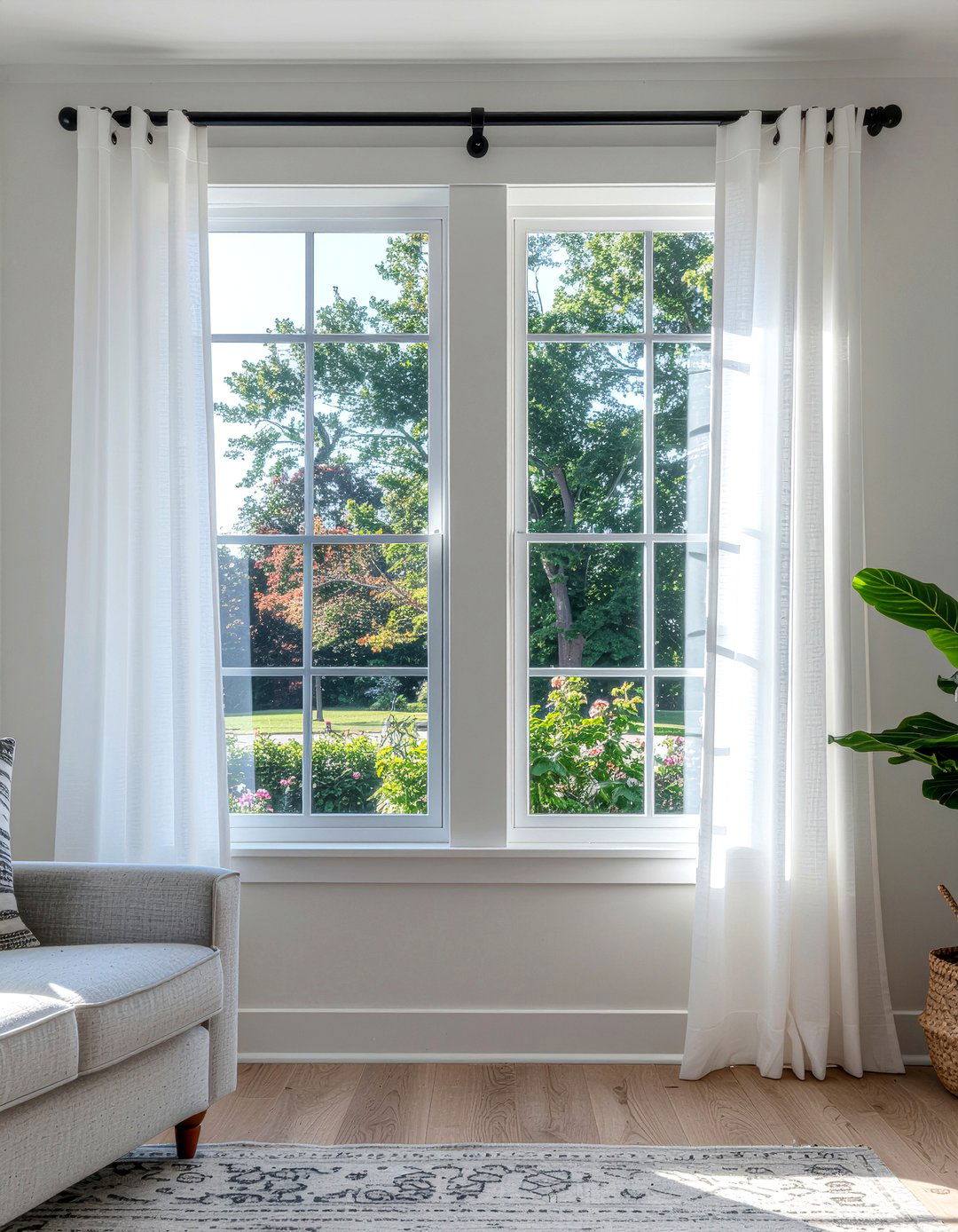 Curtain Rod - 30 command strip living room ideas