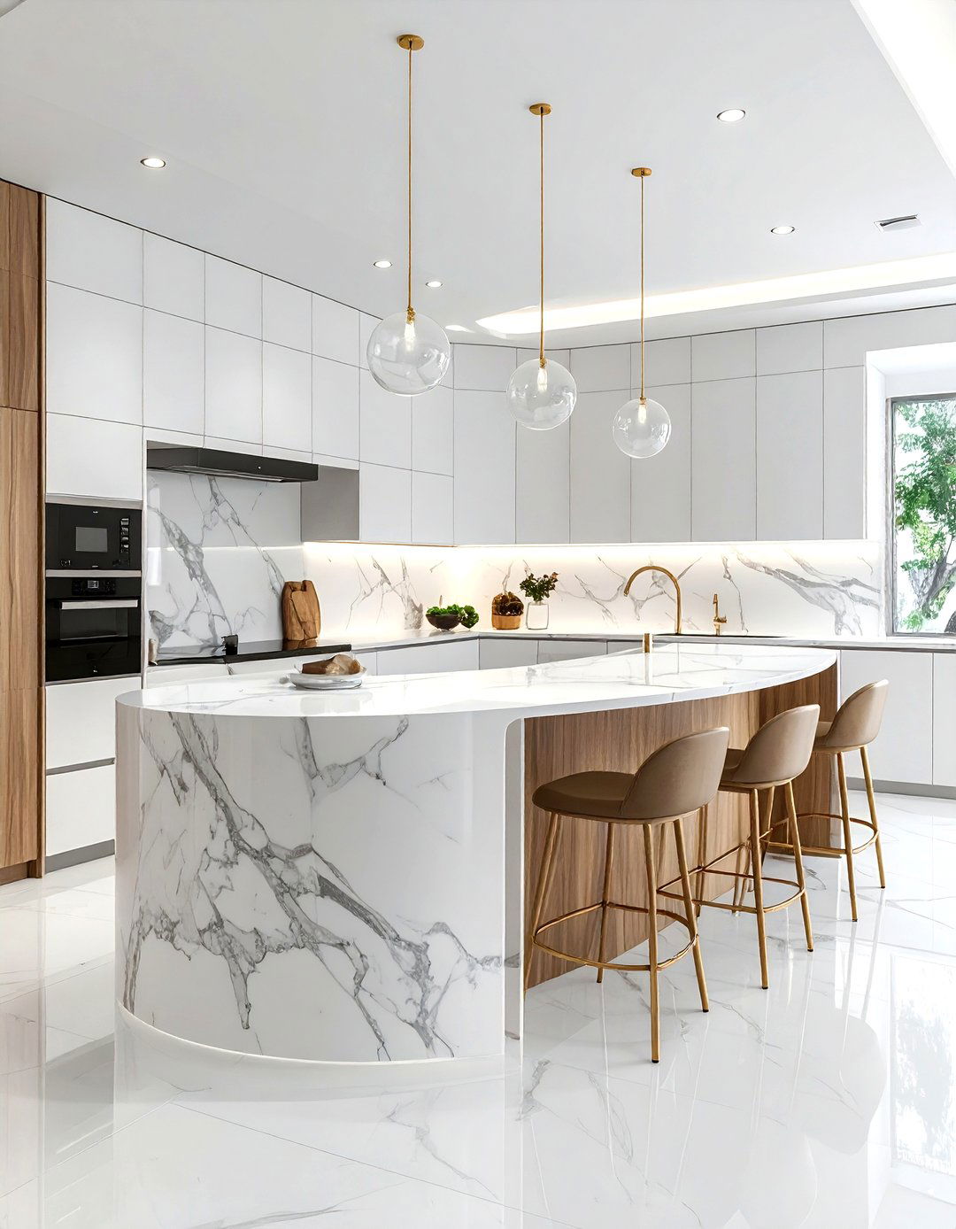 Curved Countertop - 30 editor's choice kitchen ideas