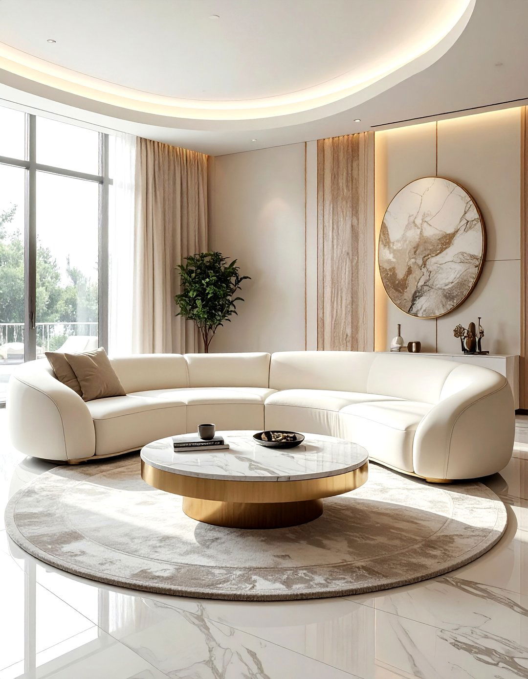 Curved Furniture - 30 relaxing decor ideas