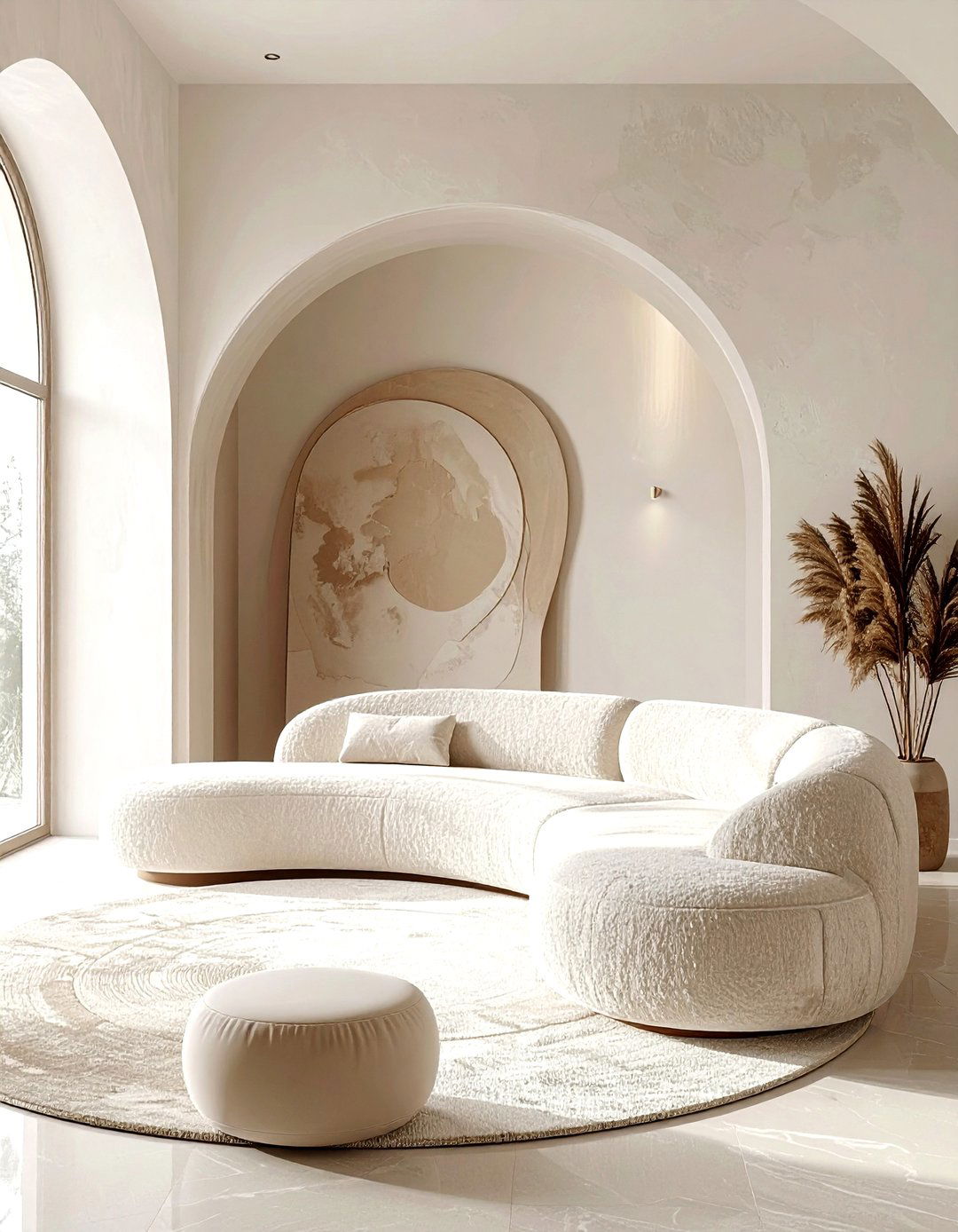 Curved Furniture Layout - 30 living room photography ideas