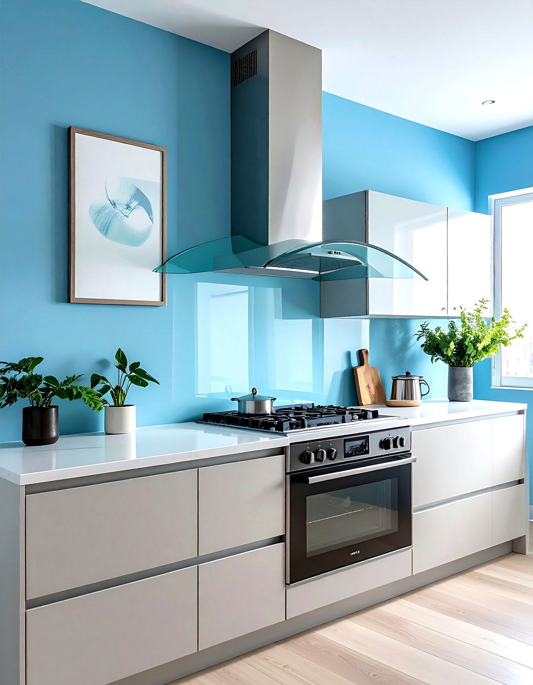 Curved Glass Range Hood - 30 stainless hood kitchen ideas