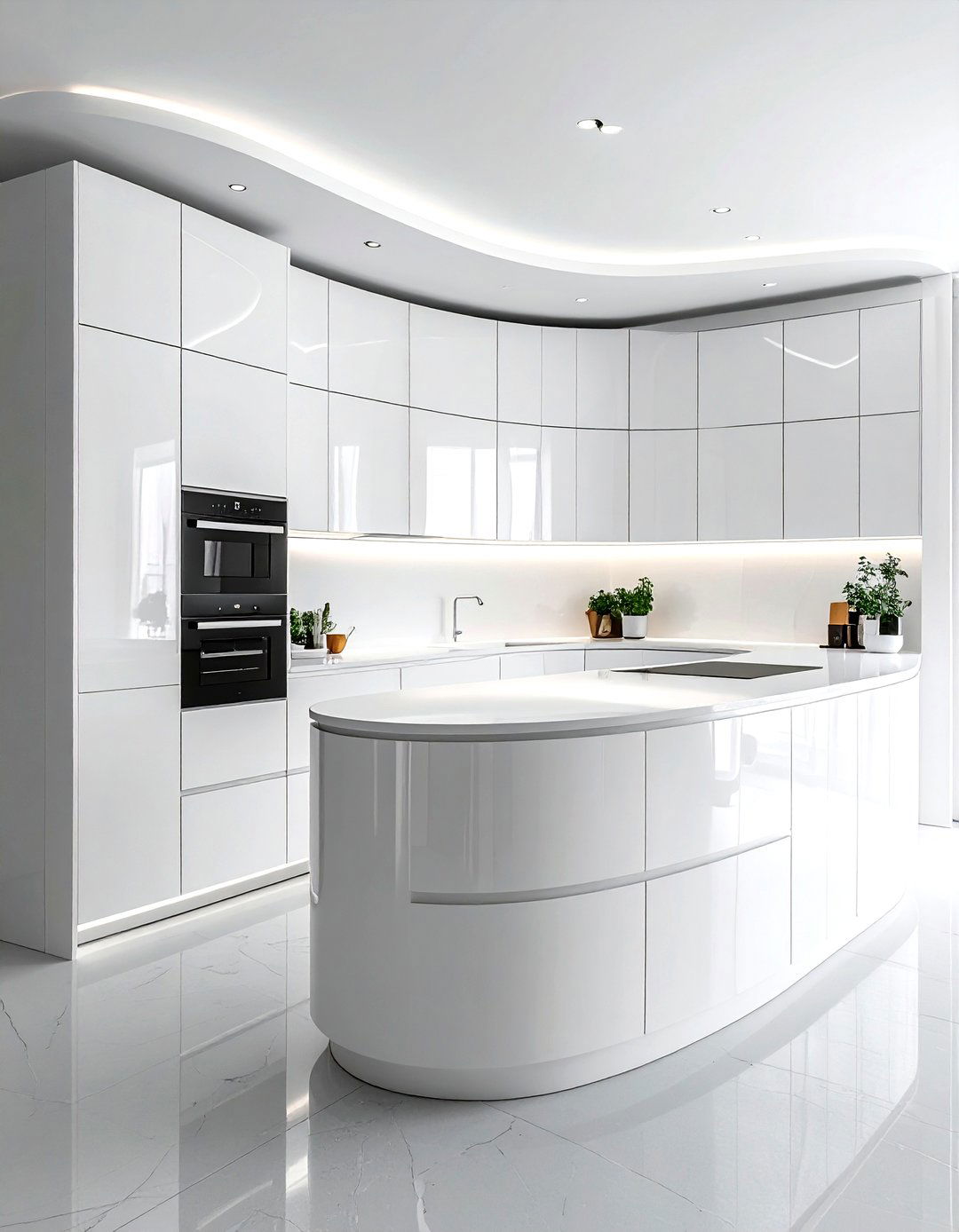 Curved Kitchen Cabinets - 30 kitchen corner storage ideas