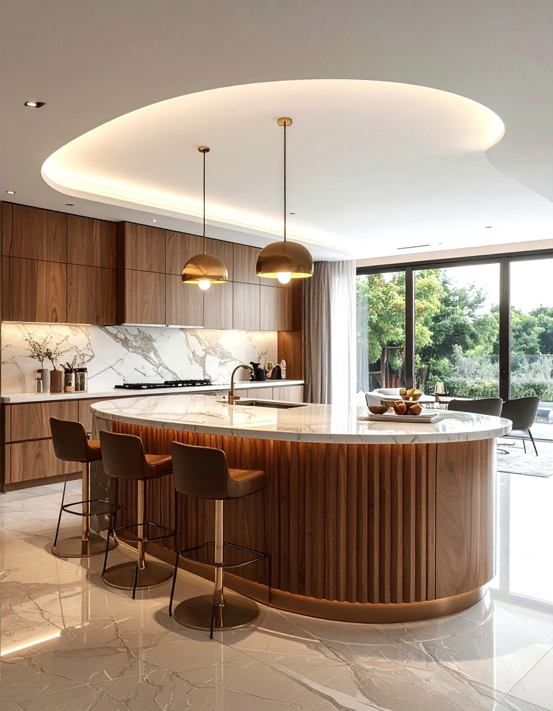 Curved Kitchen Island - 30 kitchen soft settings