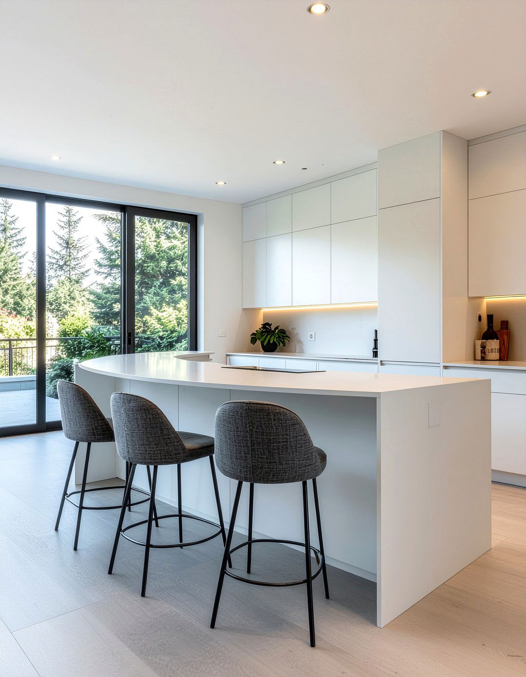 Curved Kitchen Island Bar - 30 kitchen breakfast bar ideas