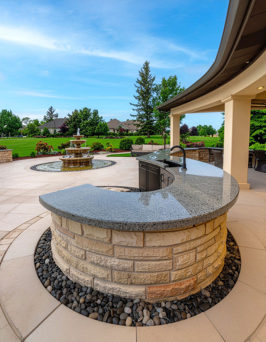 Curved Outdoor Kitchen Island - 30 outdoor kitchen island ideas