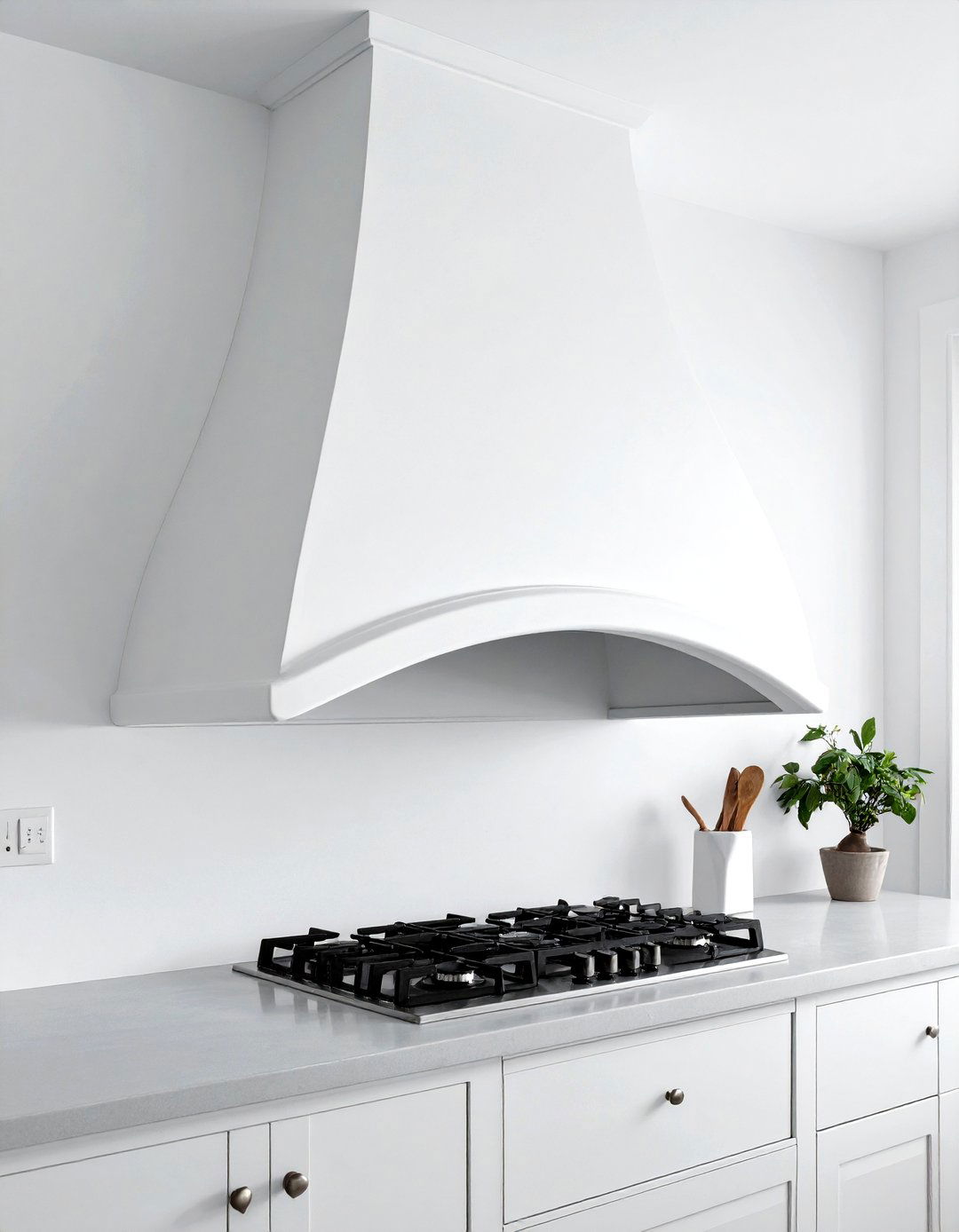 Curved Plaster Hood - 30 kitchen hood ideas