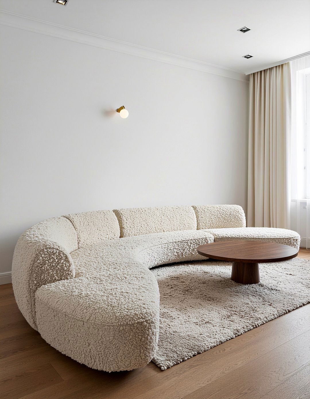 Curved Sectional Sofa - 30 grand living room ideas