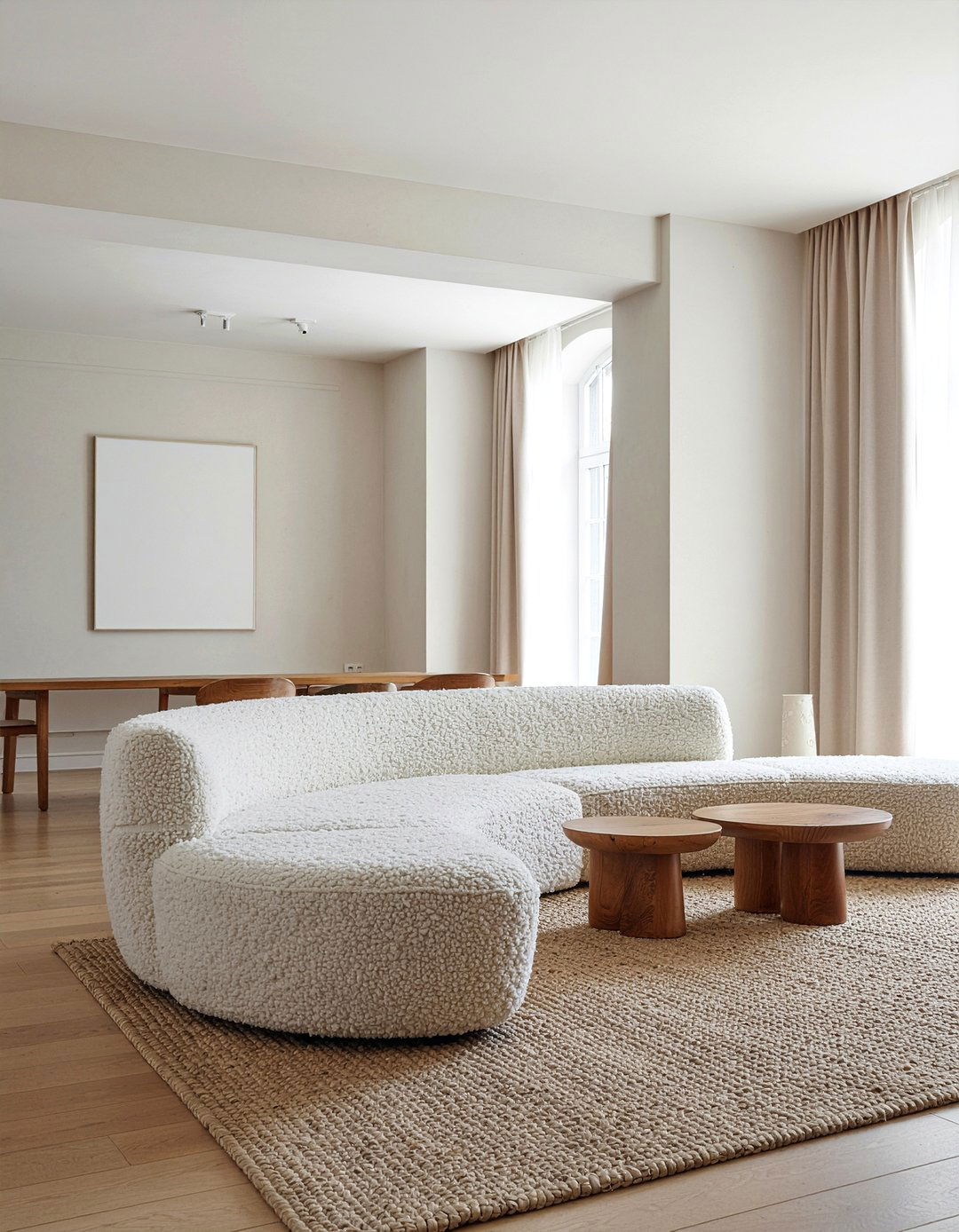 Curved Sectional Sofa - 30 living room elegant furniture ideas