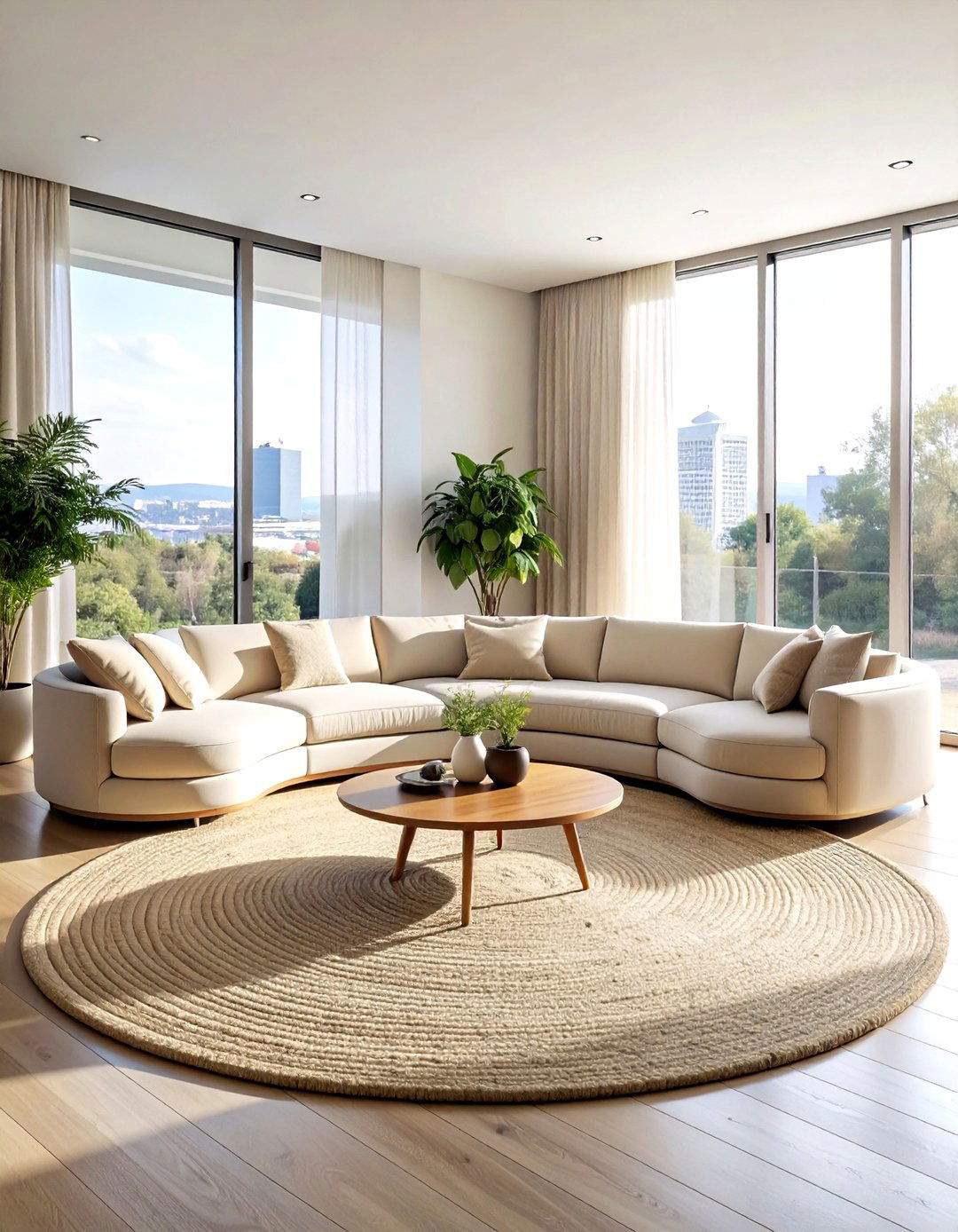 Curved Sectional - 30 living room luxury furniture ideas