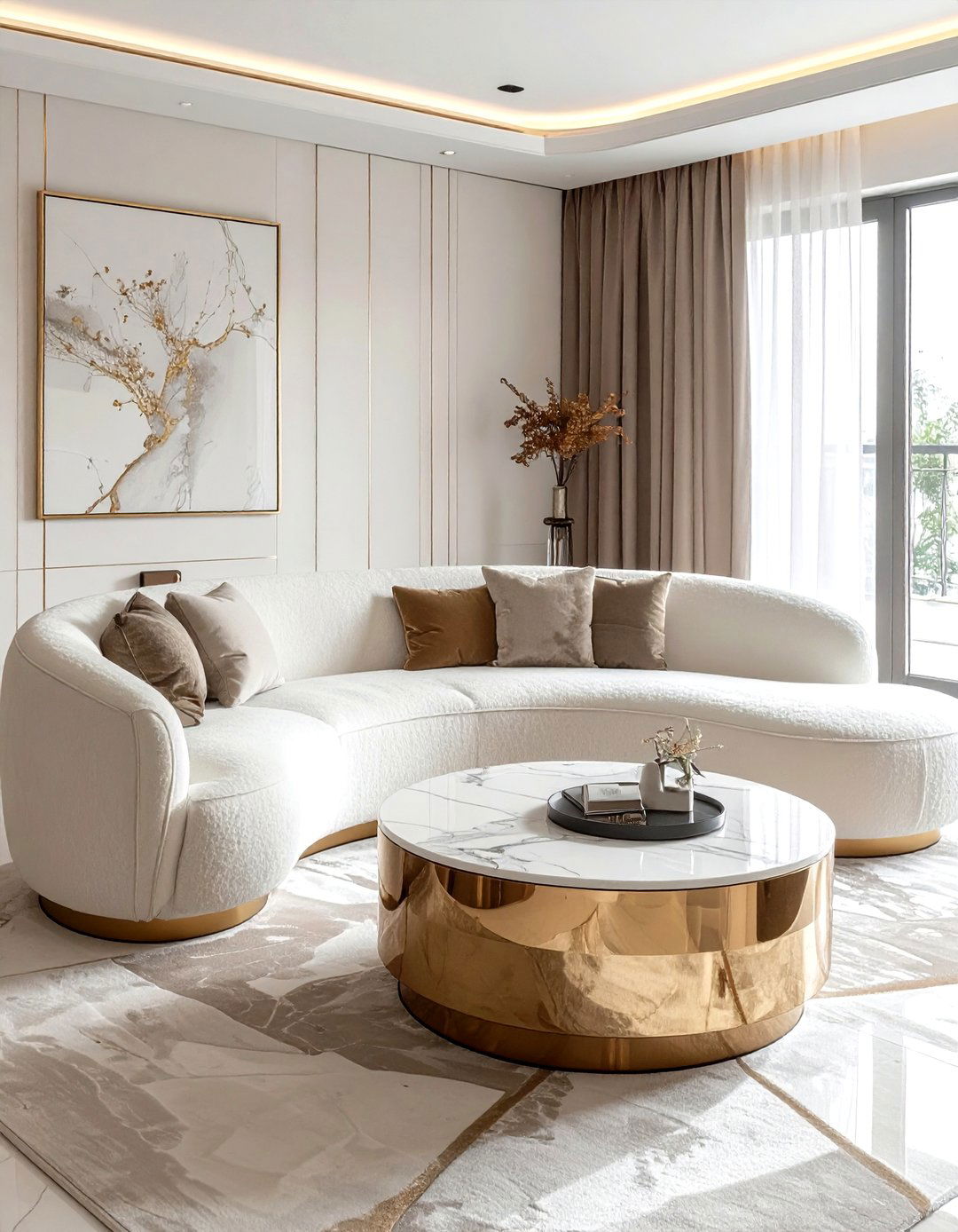 Curved Sofa - 30 interior designer decor ideas