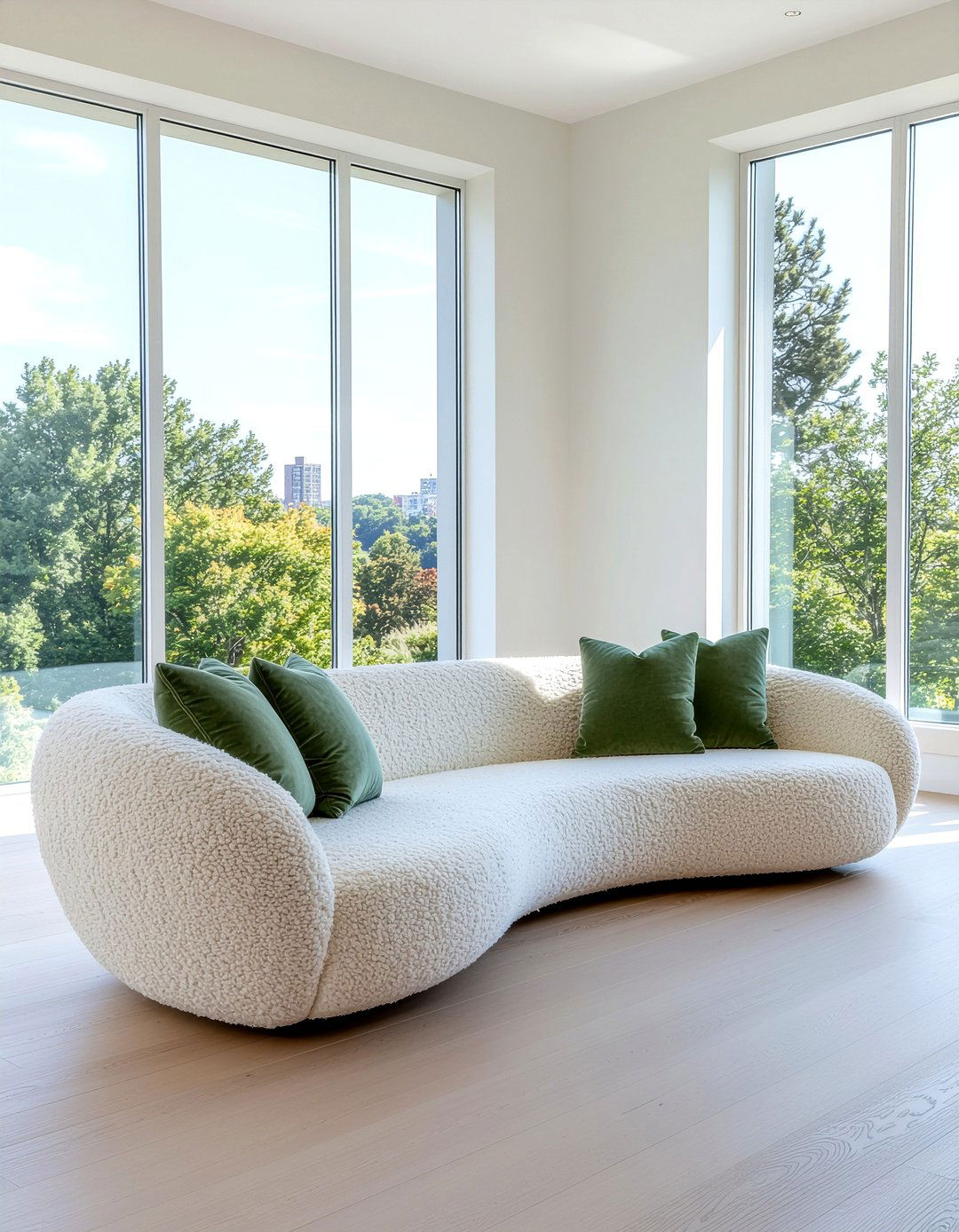 Curved Sofa - 30 living room contemporary furniture ideas