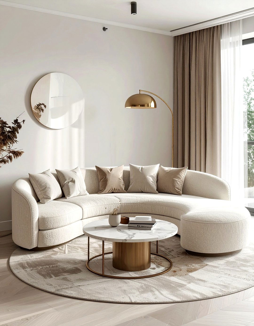 Curved Sofa - 30 modern home decor ideas