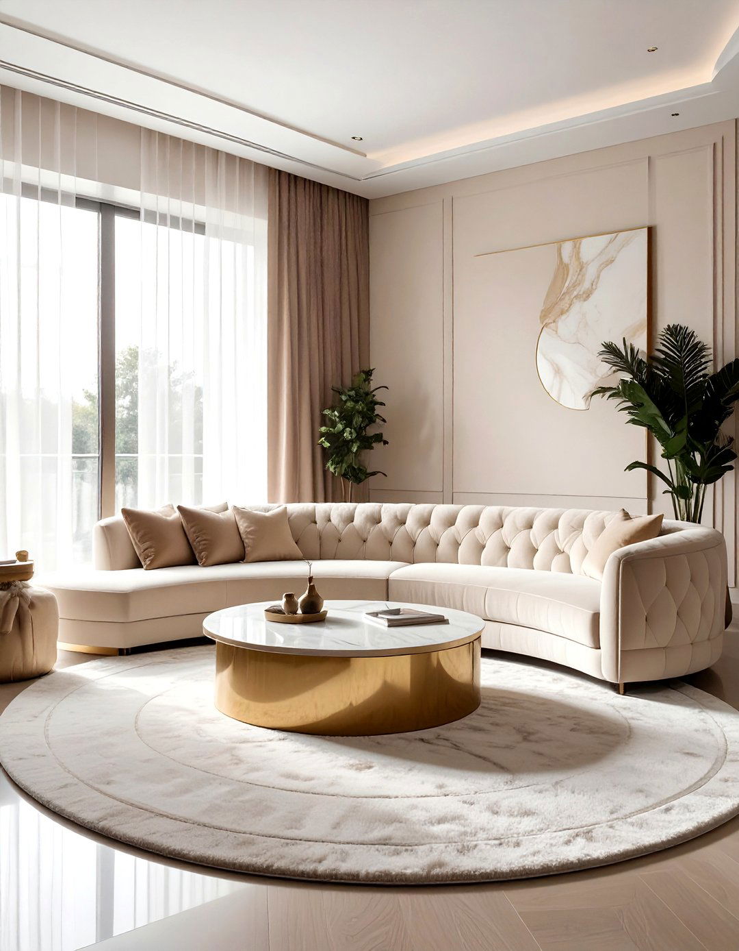 Curved Sofa - 30 popular decor ideas