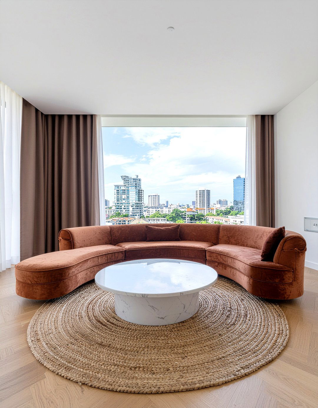 Curved Sofa Living Room - 30 magazine living room ideas