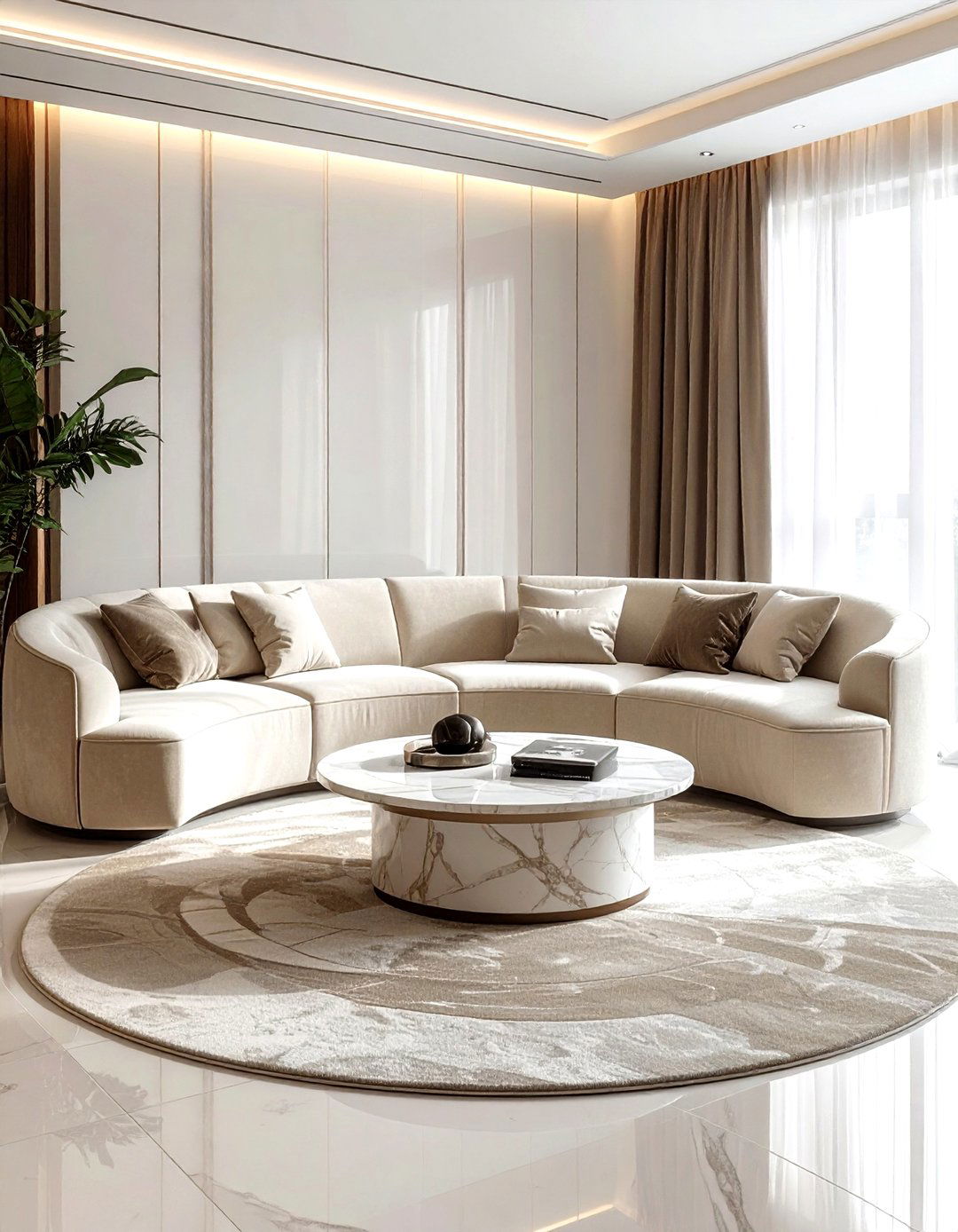 Curved Sofa Living Room - 30 plush living room ideas