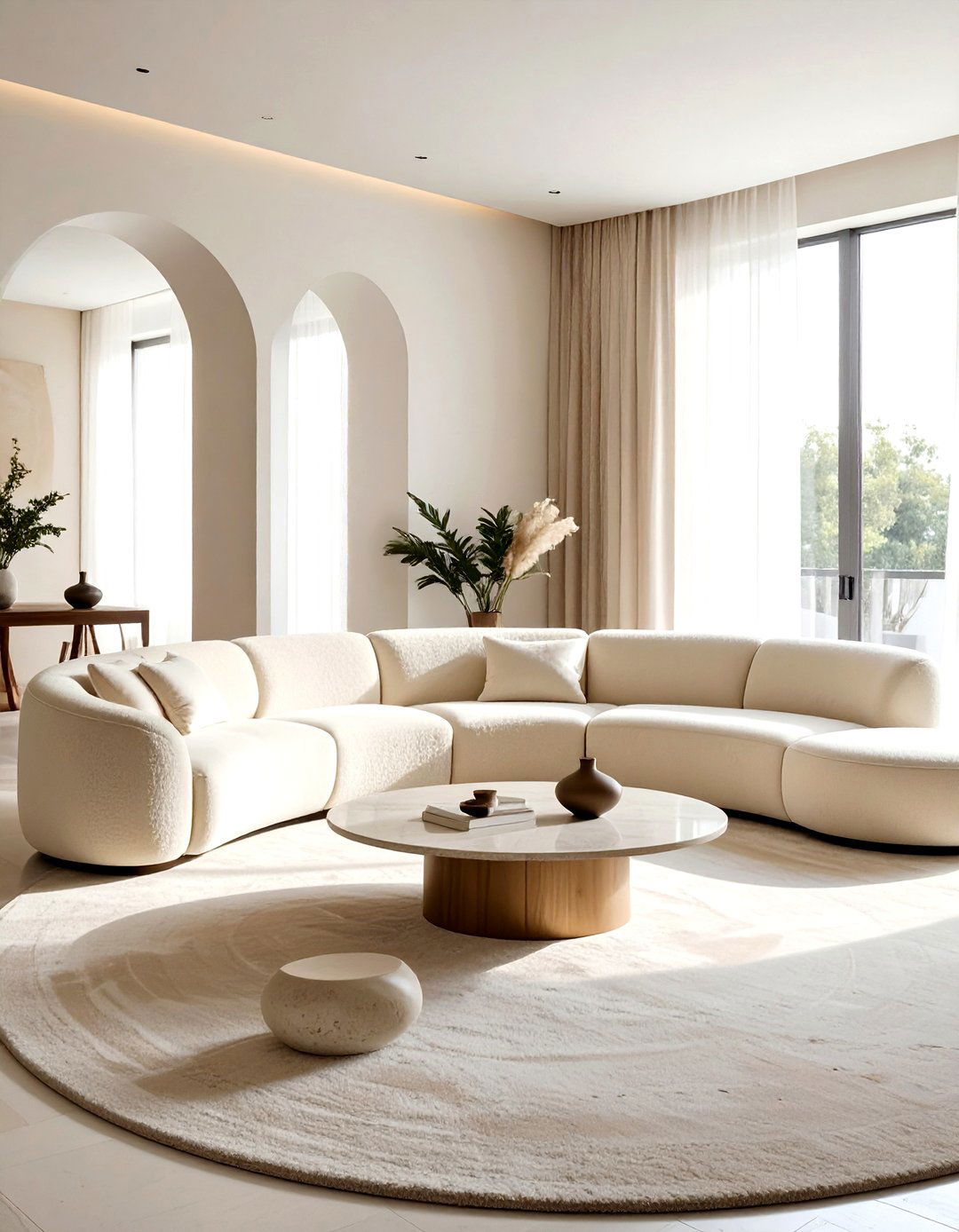 Curved Sofa Living Room Layout - 30 living room sofa arrangement ideas