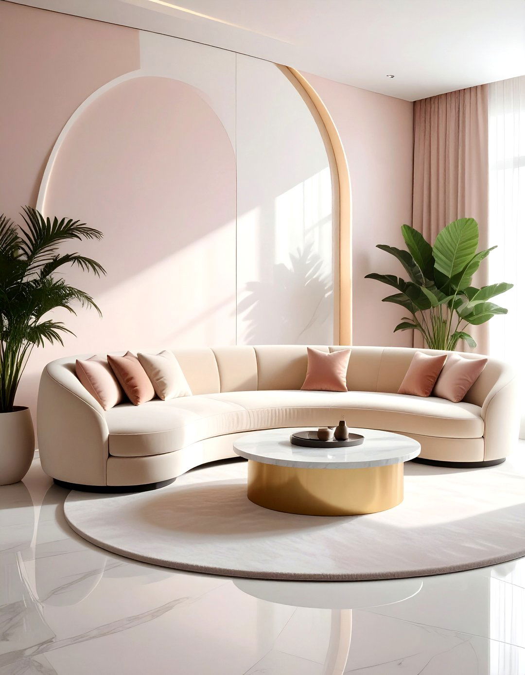 Curved Sofa Lounge - 30 stunning home decor ideas