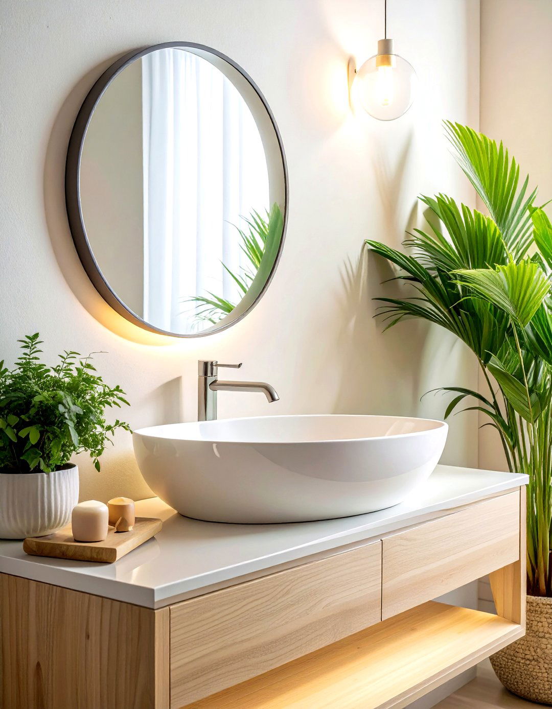 Curved Wall Mounted Sink - 30 wall-mounted sink ideas