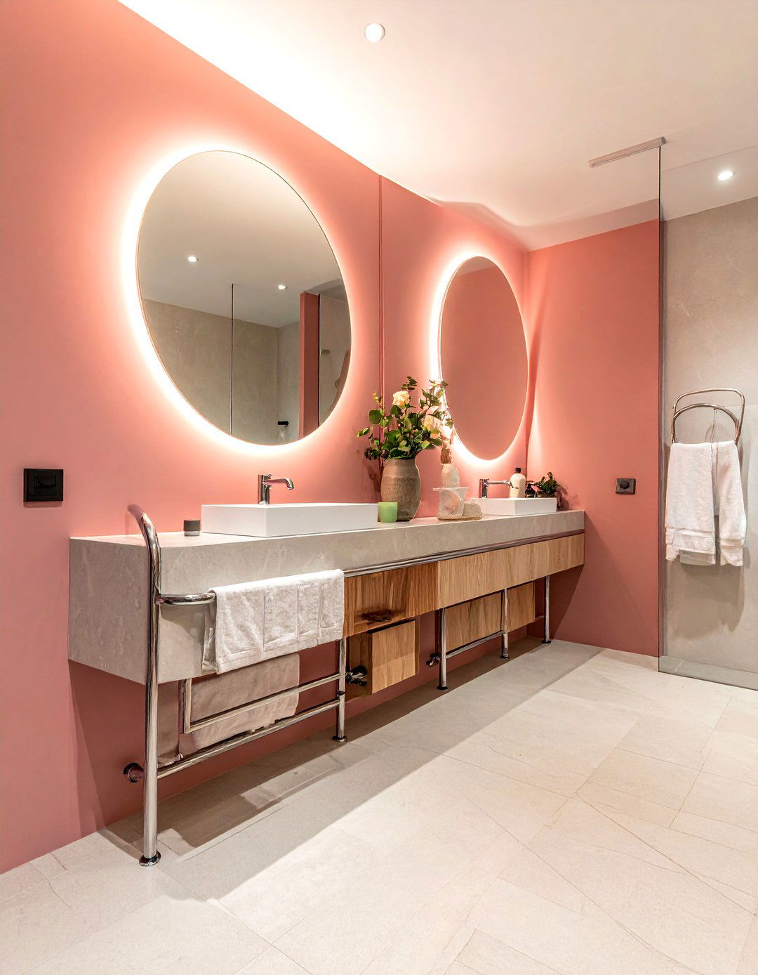 Curved bar towel warmer - 30 towel warmer ideas