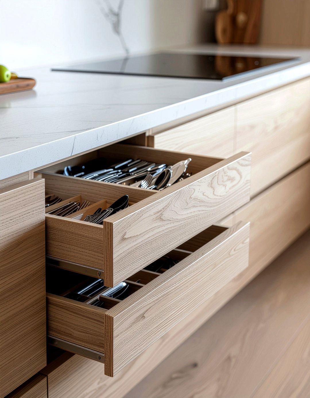 Curved corner drawers - 30 blind corner cabinet kitchen ideas