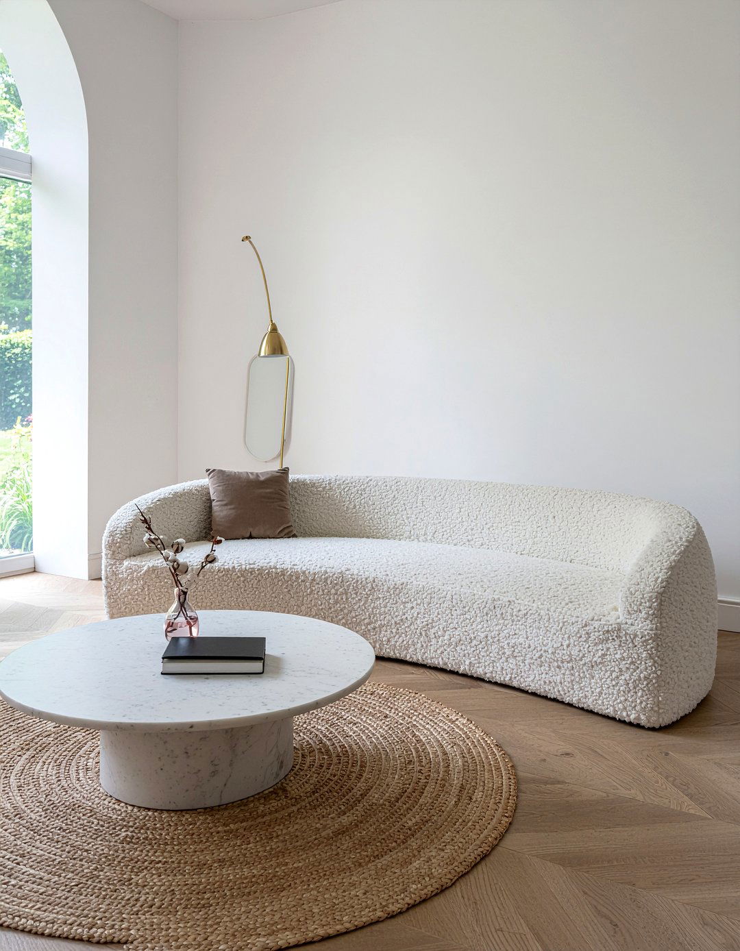 Curved furniture living room - 30 modern living room ideas