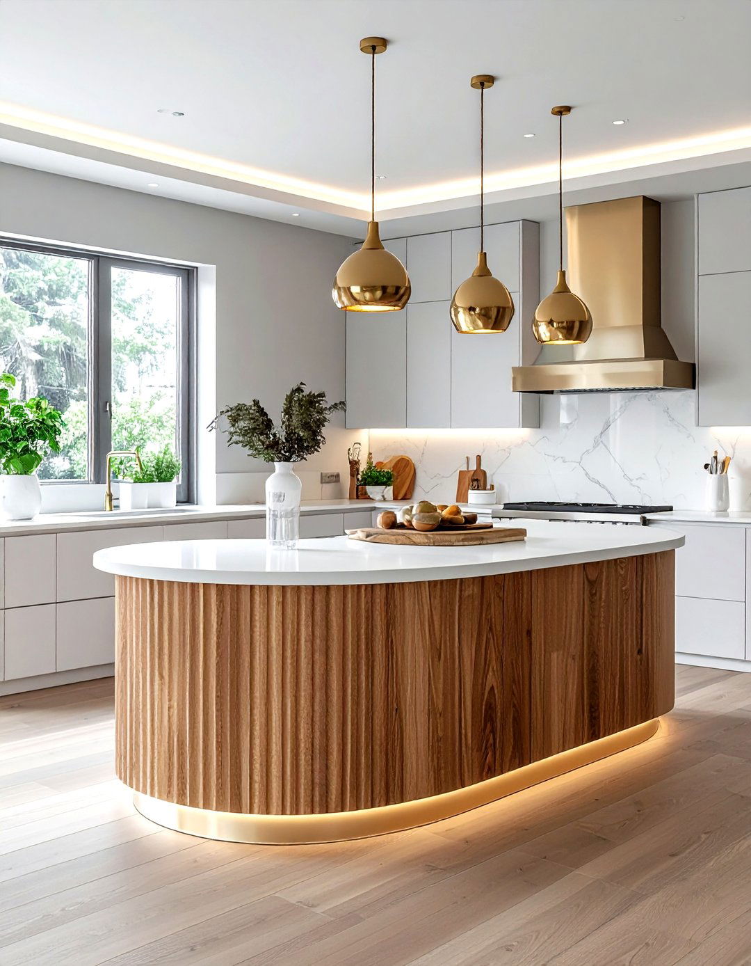 Curved kitchen island - 30 new home kitchen ideas