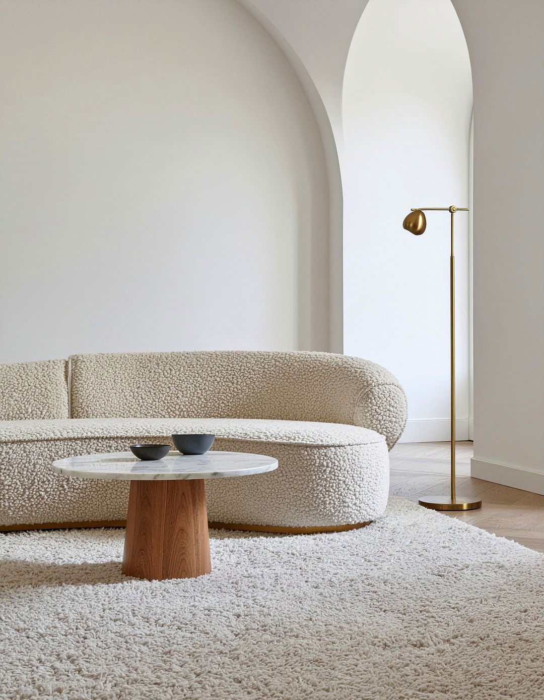 Curved sofa - 30 living room sofa ideas