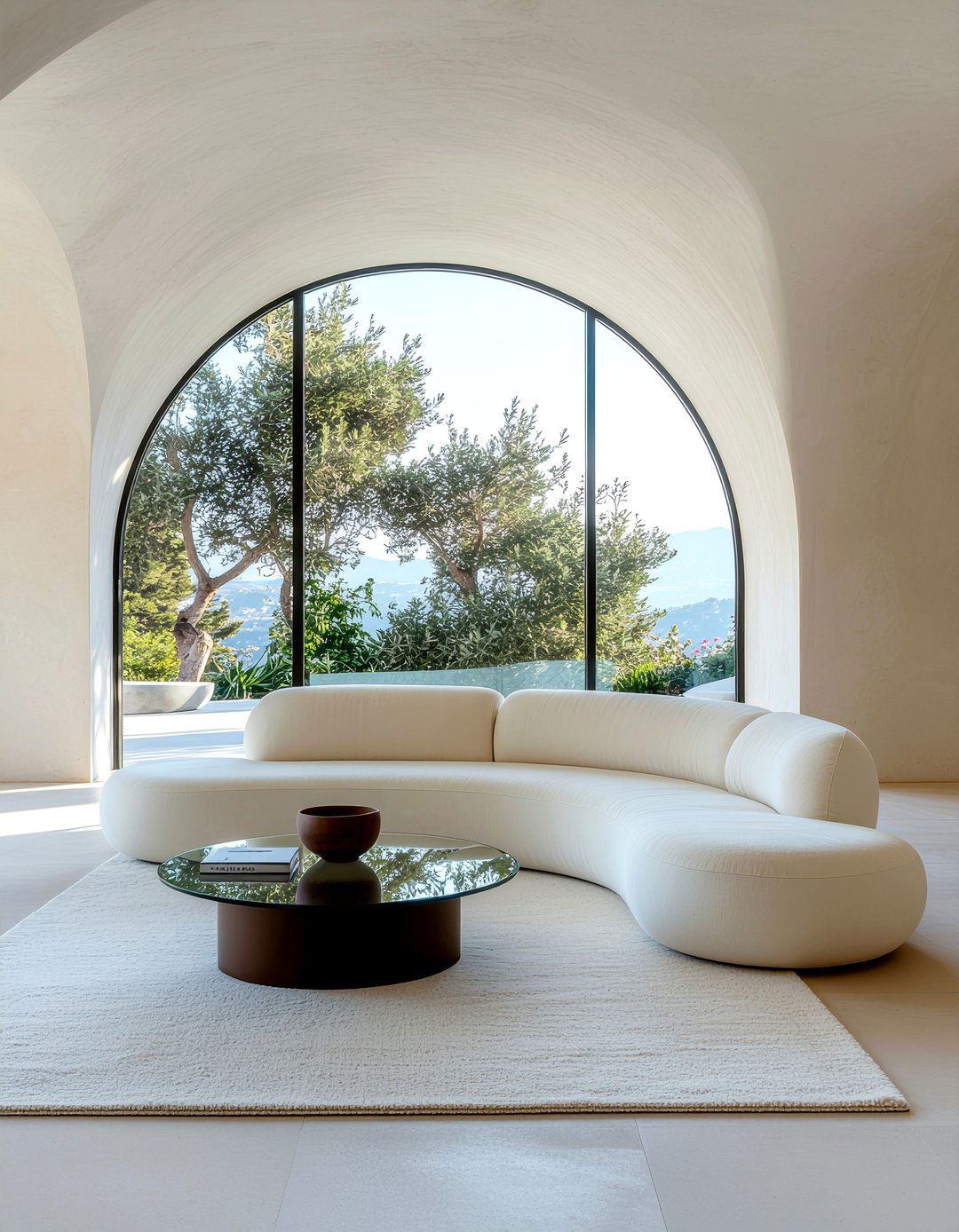 Curved sofa living room - 30 contemporary living room ideas