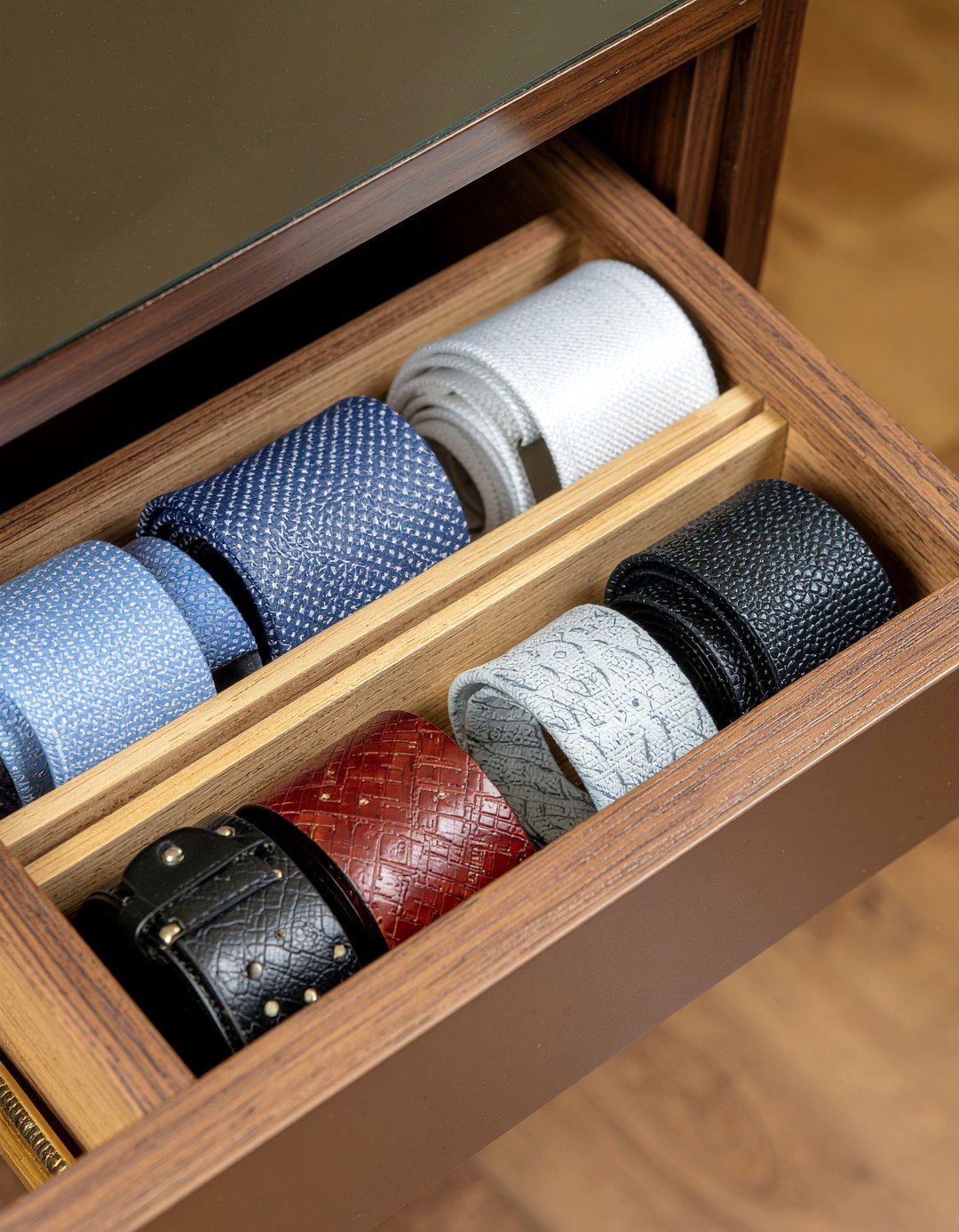 Custom Belt Drawer - 30 bedroom belt organizers