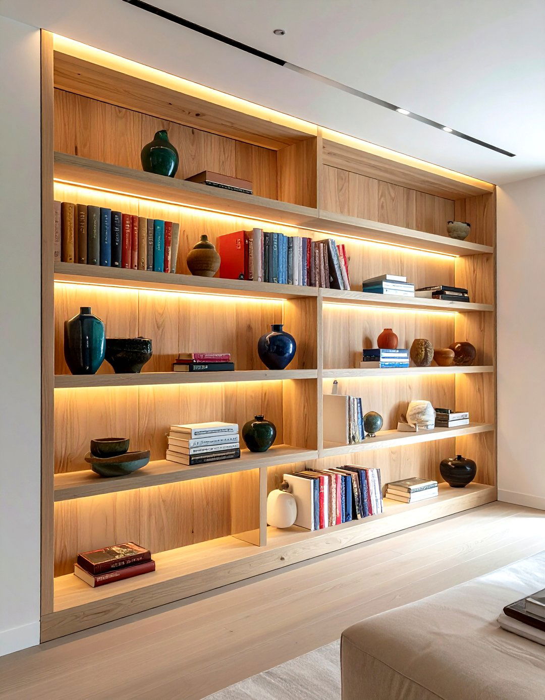 Custom Built In Bookshelf - 30 custom decor ideas