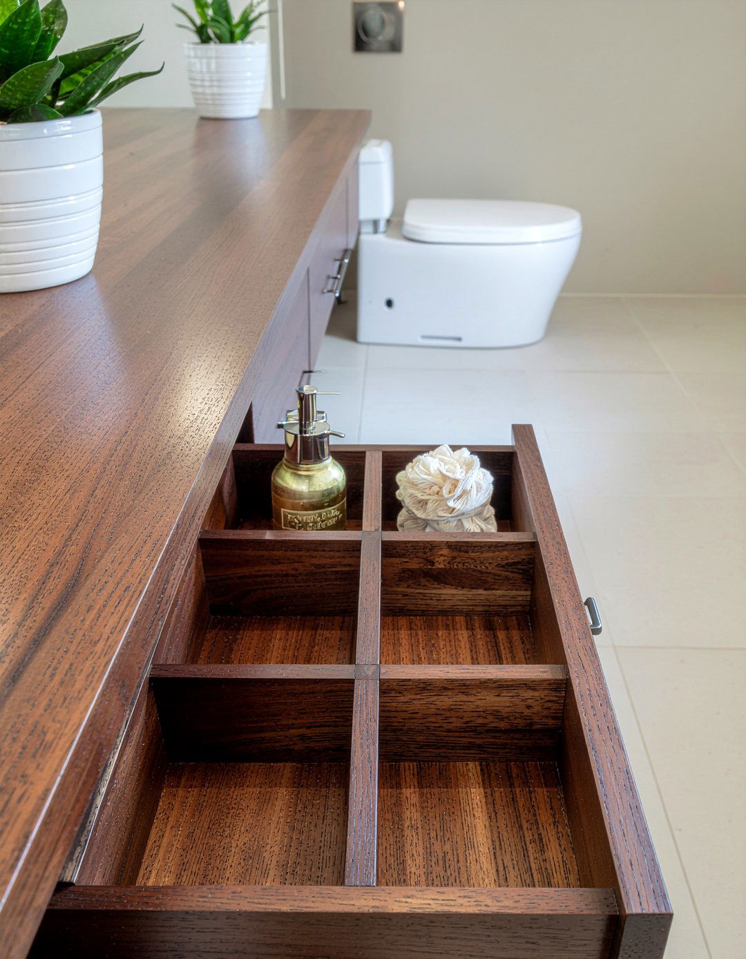 Custom Built In Dividers - 30 bathroom drawer organizer ideas