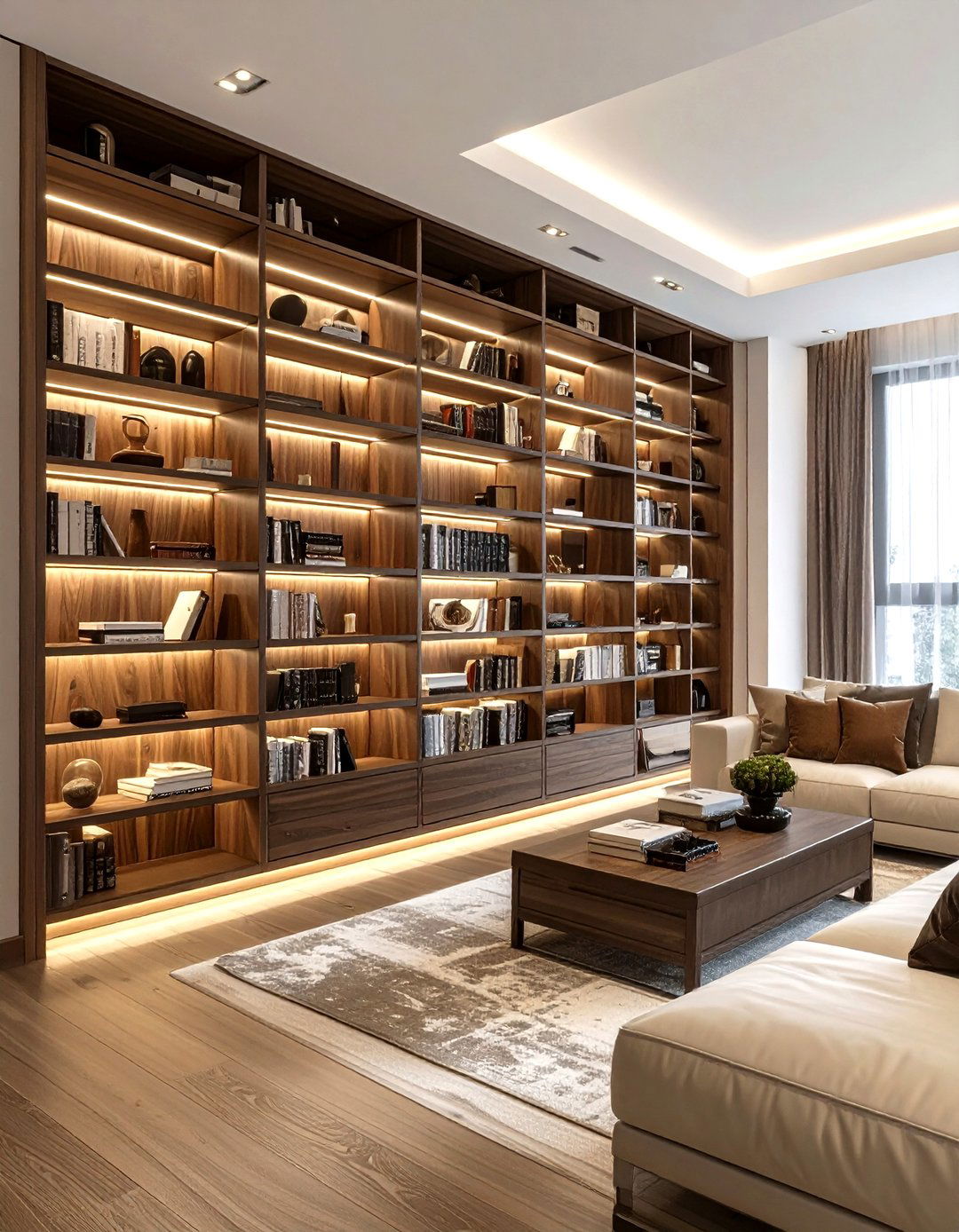Custom Built In Shelving Living Room - 30 luxury living room ideas